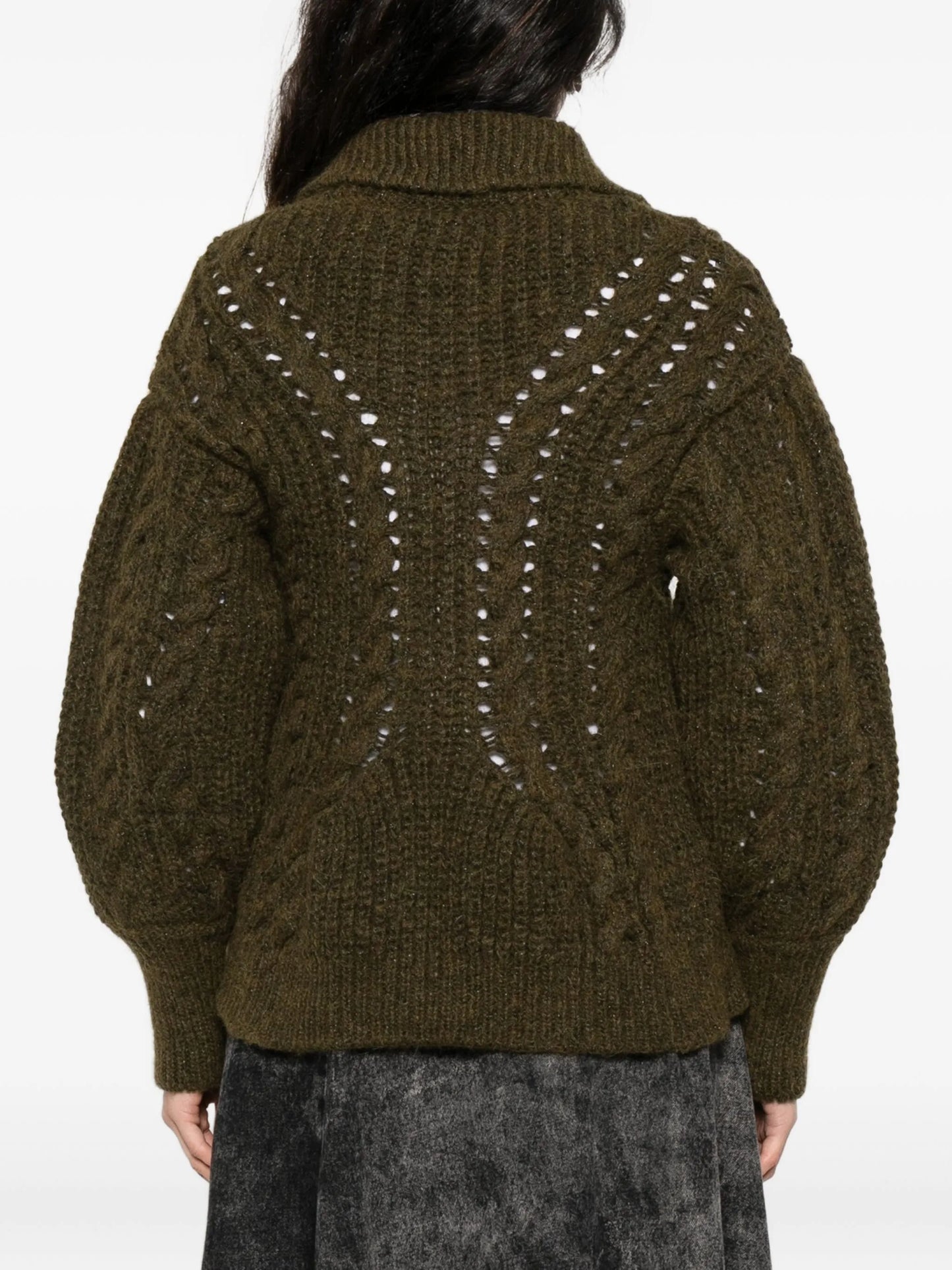 chain-detail cardigan