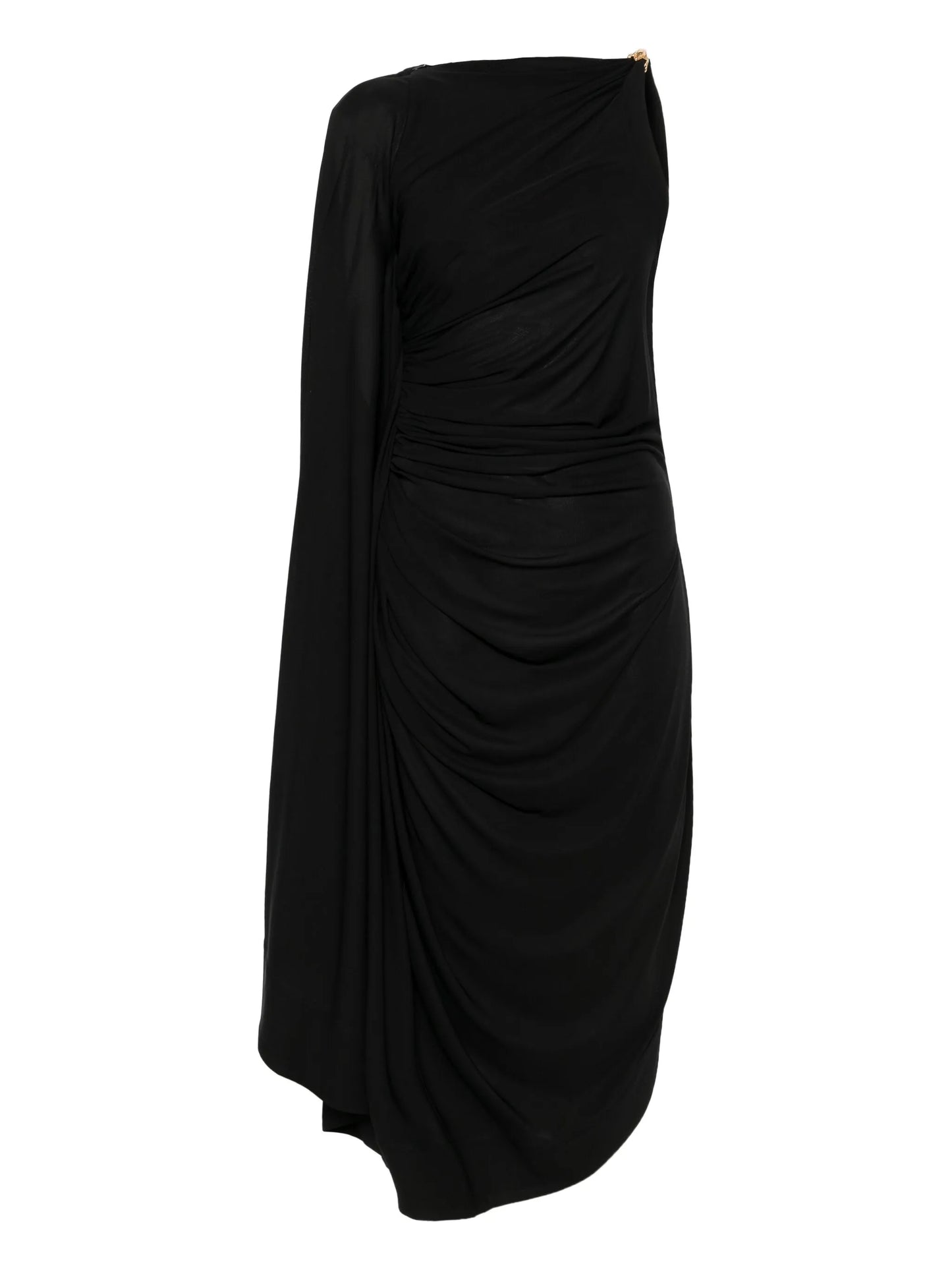 jersey draped mini dress