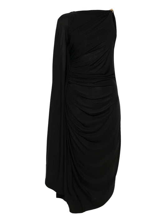 jersey draped mini dress