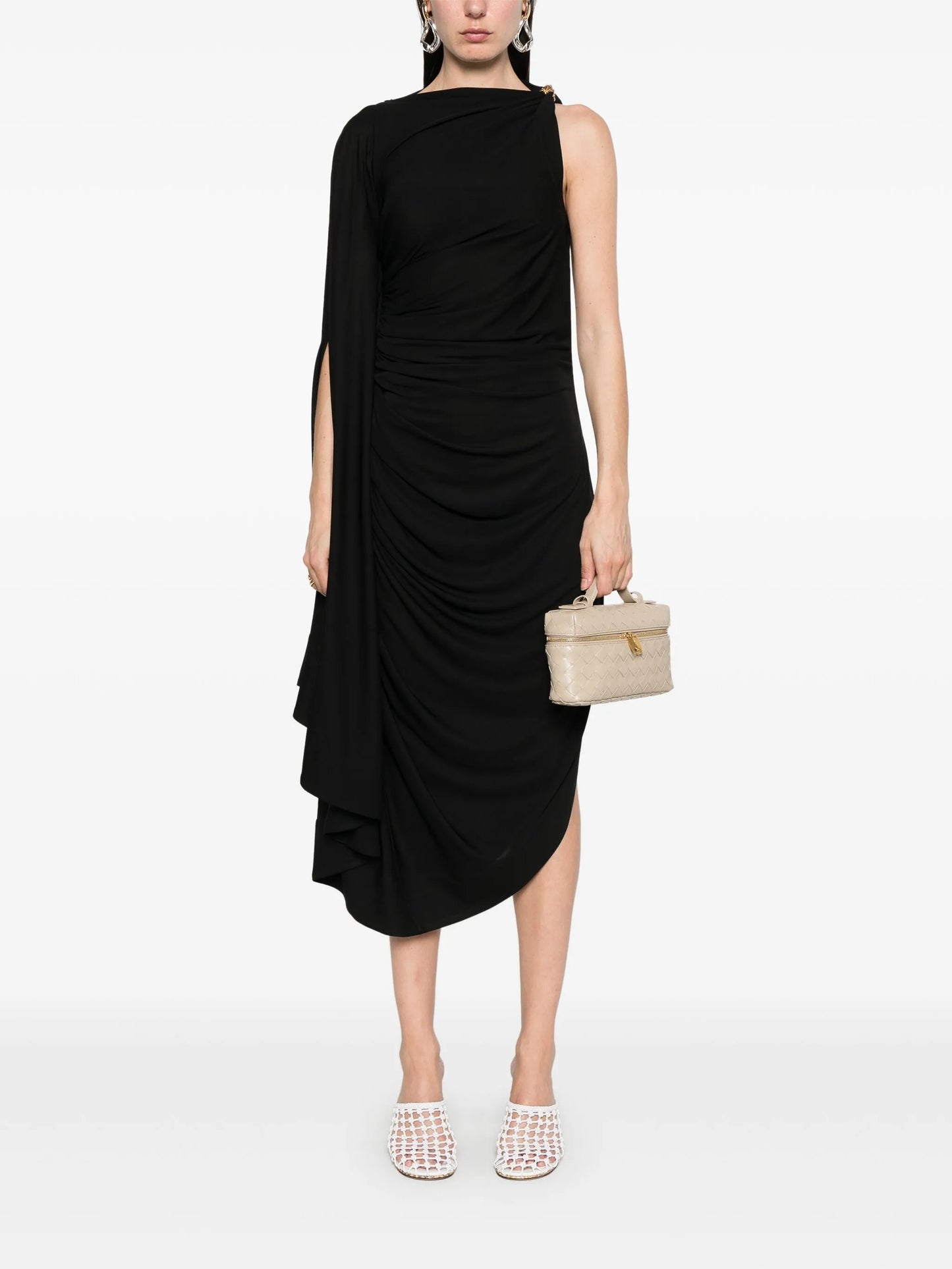 jersey draped mini dress