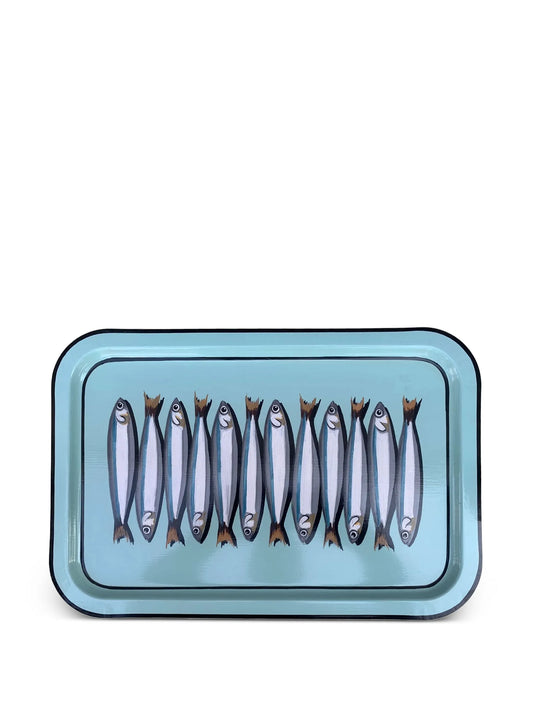 hand-painted iron tray (43cm x 20cm)