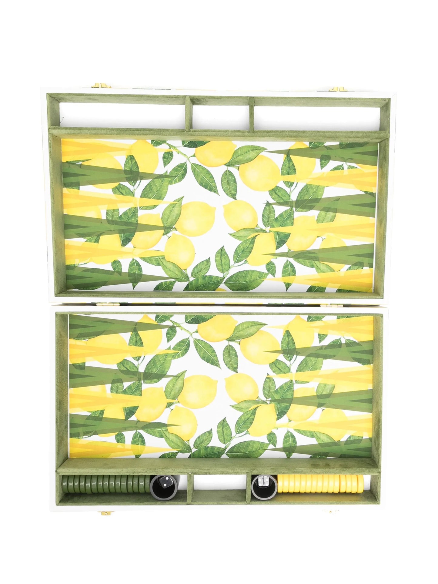 lemon-print backgammon set