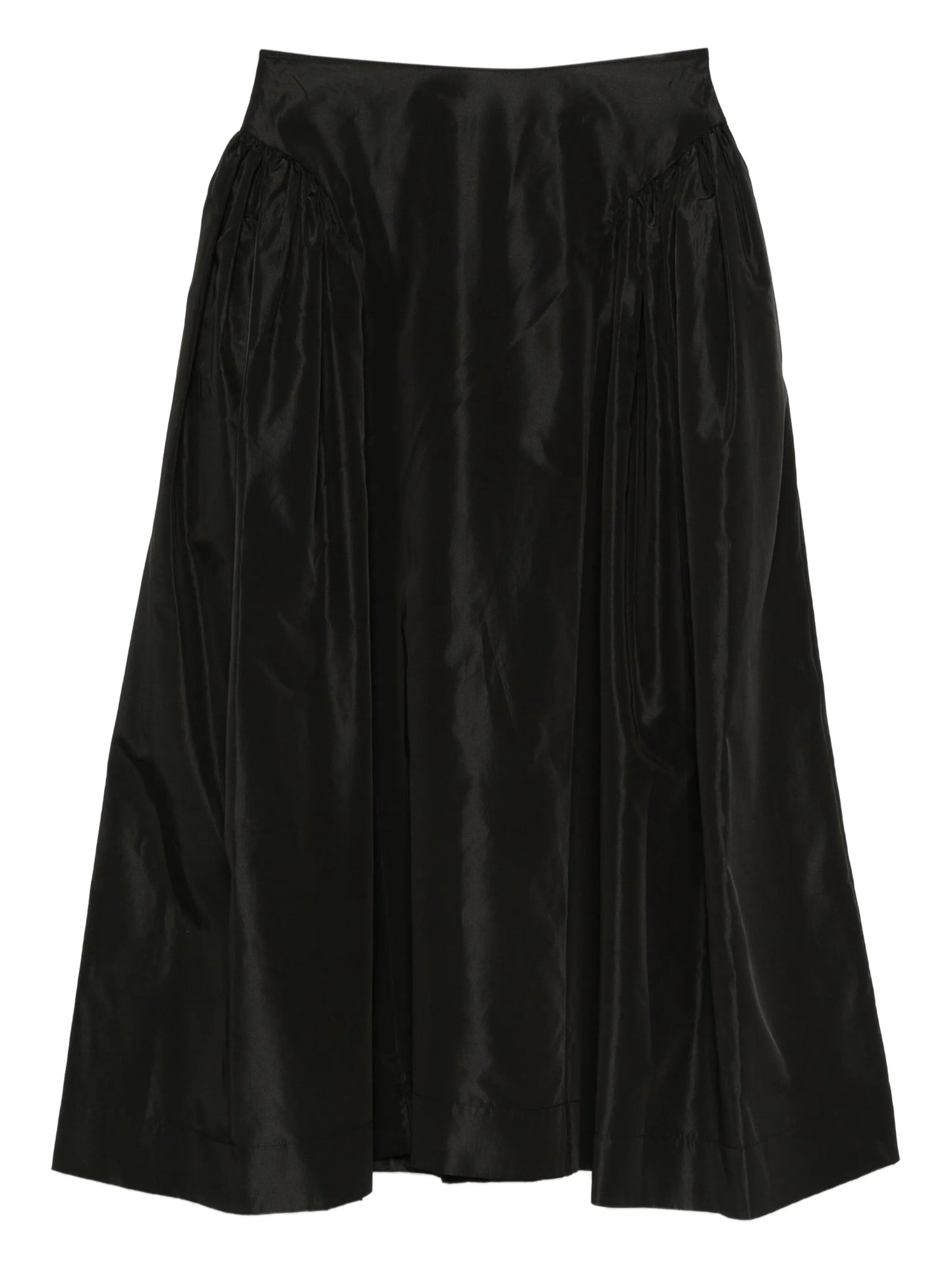 pleated-details midi skirt