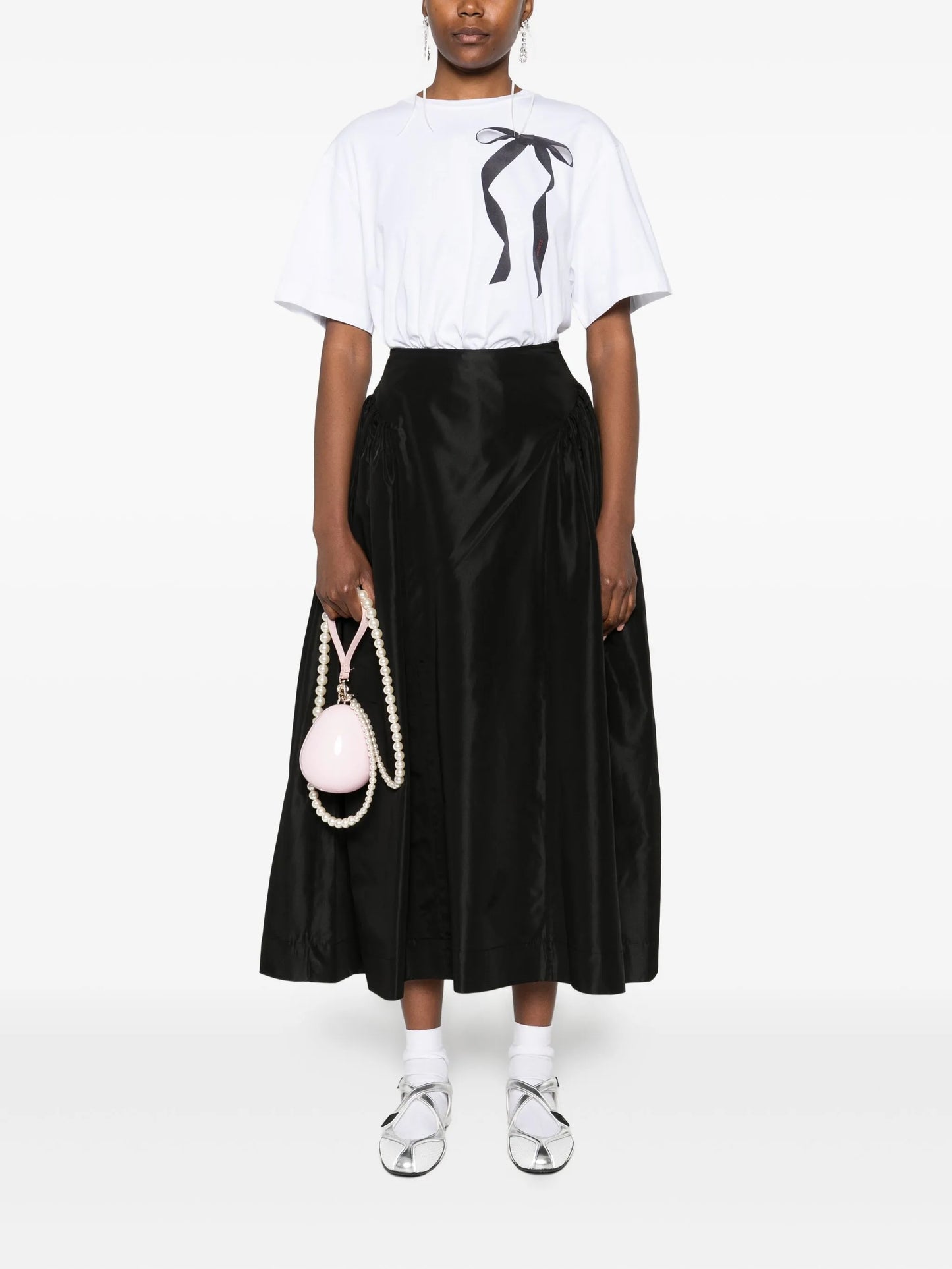 ribbon bow-print T-shirt