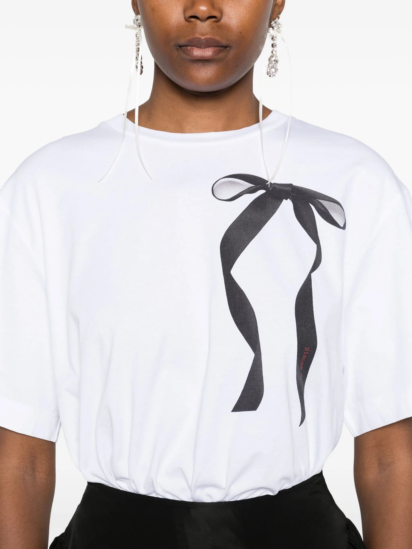 ribbon bow-print T-shirt