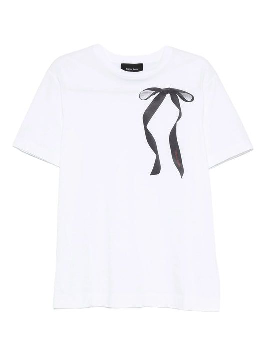ribbon bow-print T-shirt