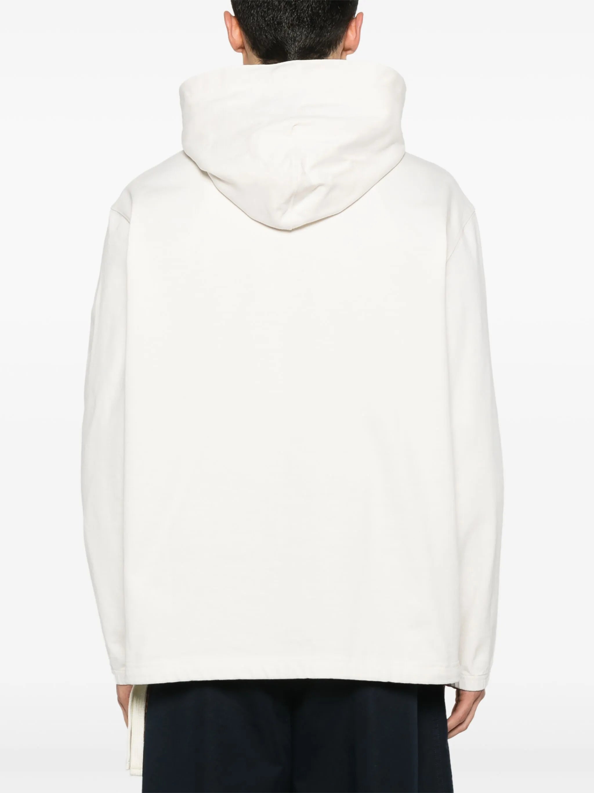 embroidered-logo hoodie