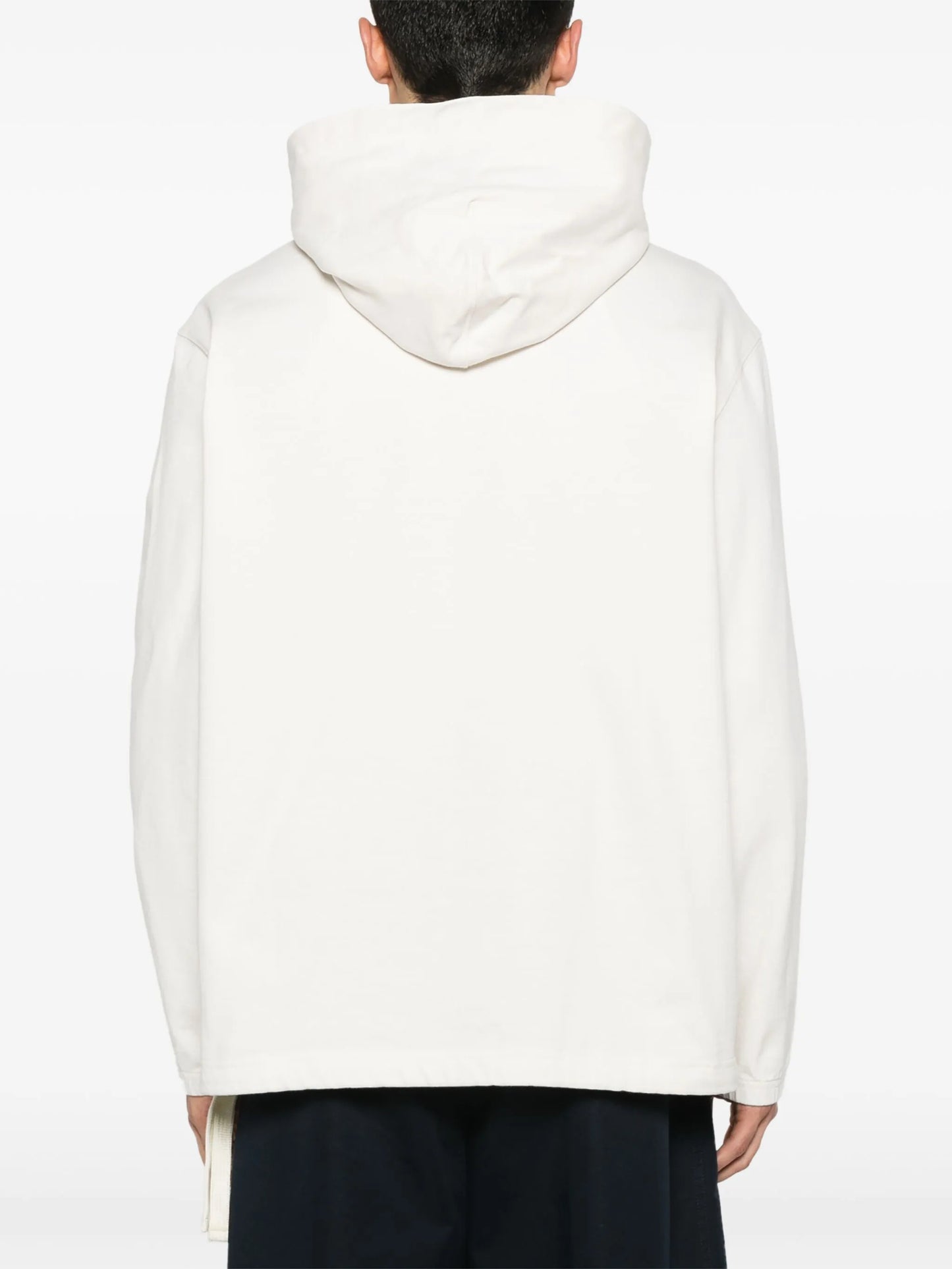 embroidered-logo hoodie