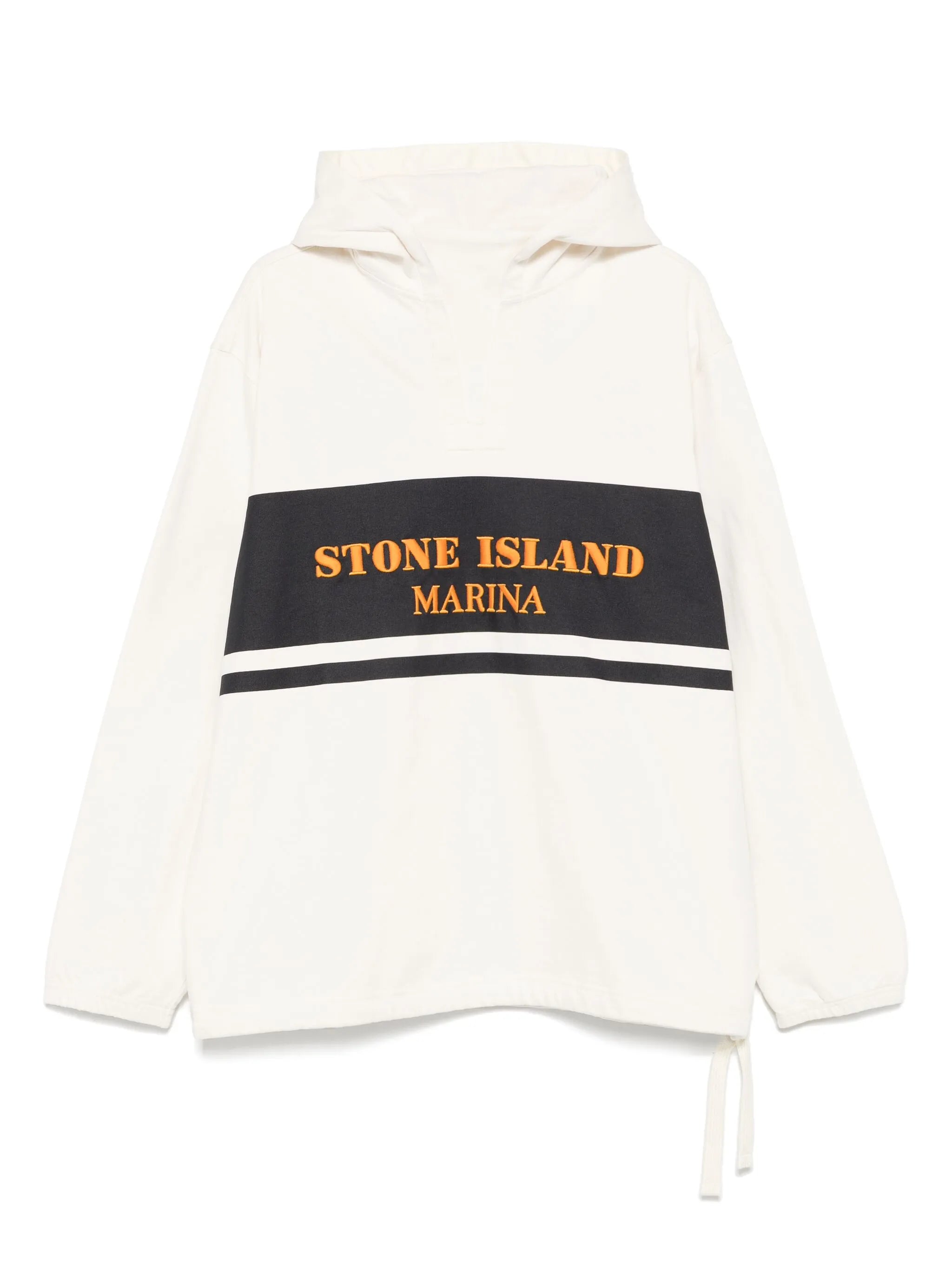 embroidered-logo hoodie