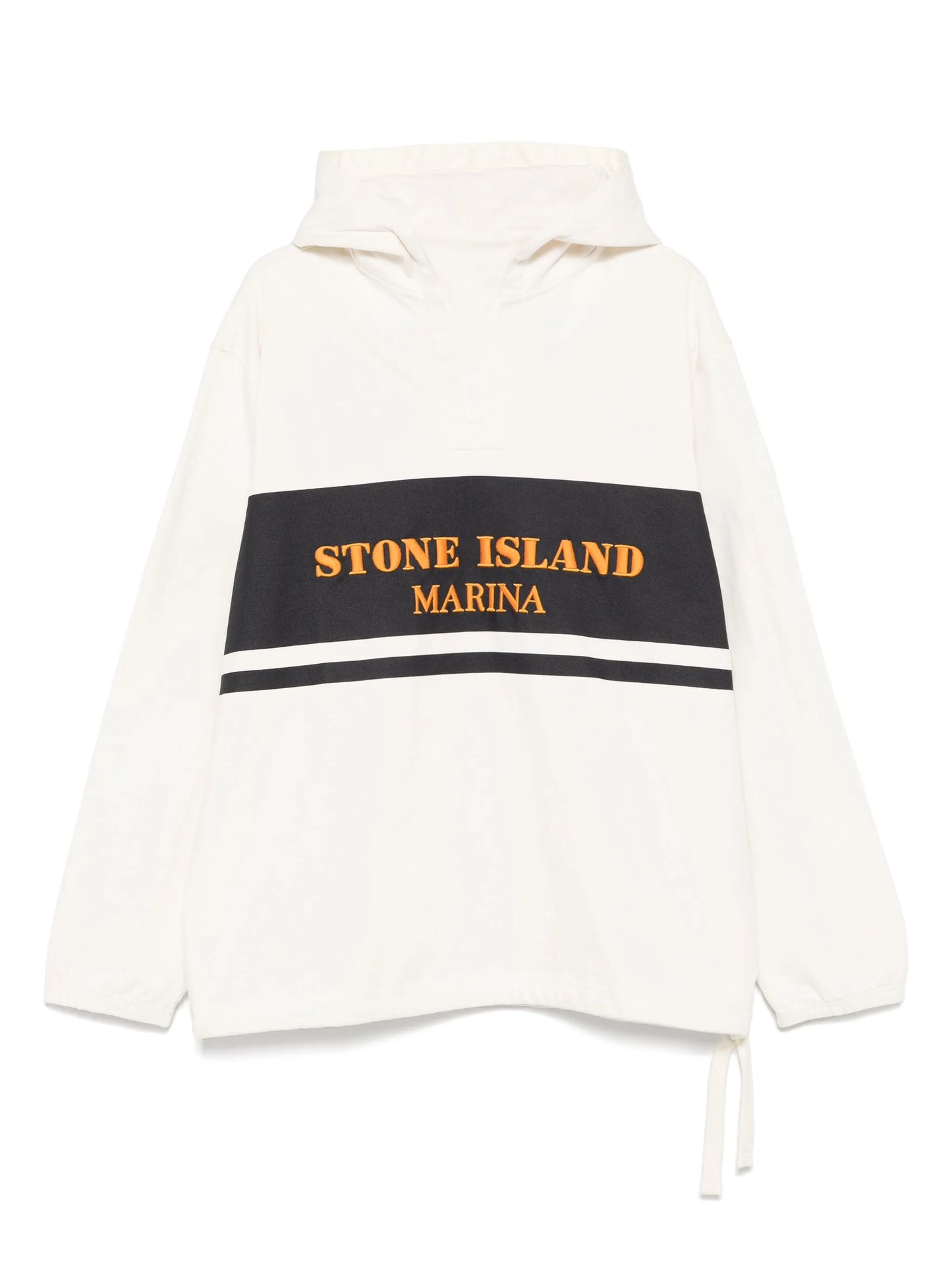 embroidered-logo hoodie