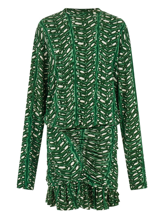 printed mini dress