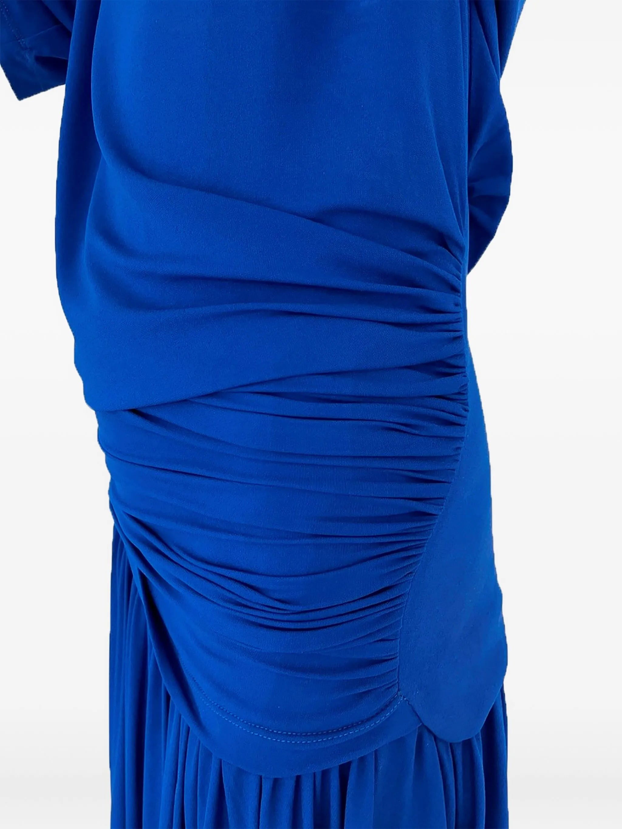 gathered-waist maxi dress