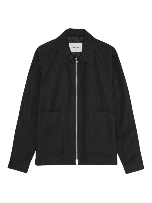 Water-resistant jacket crafted from organic cotton-blend twill.
