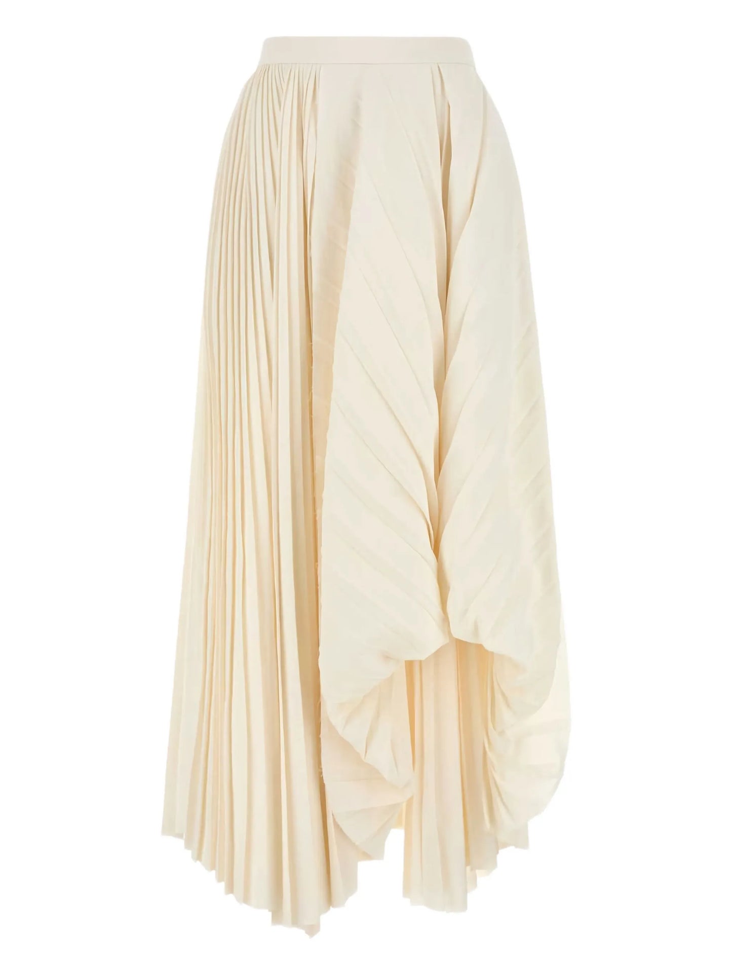 pleated midi skirt