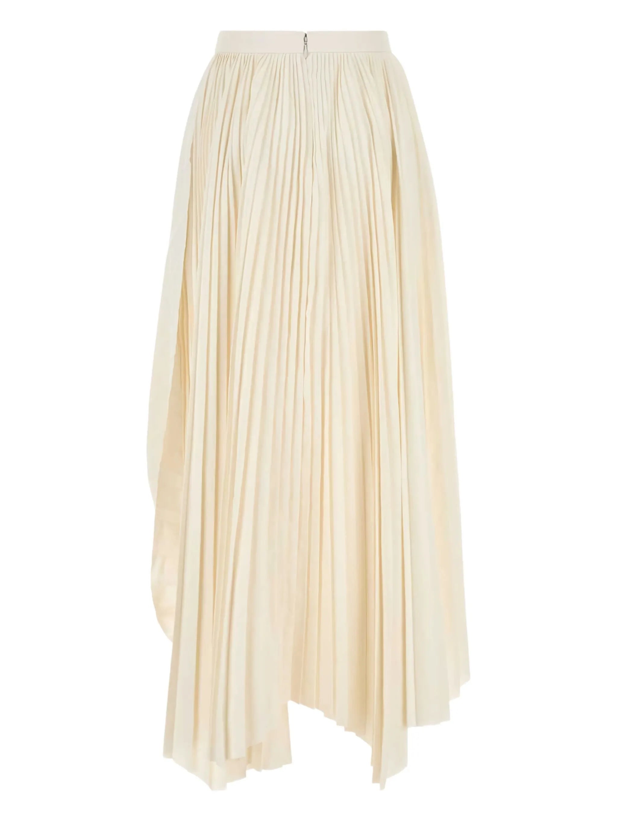 pleated midi skirt