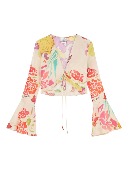 Flores cropped blouse
