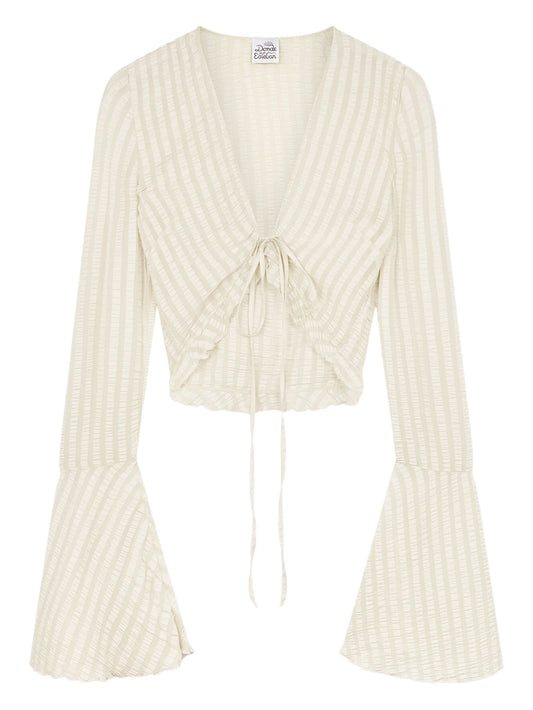silk cropped blouse