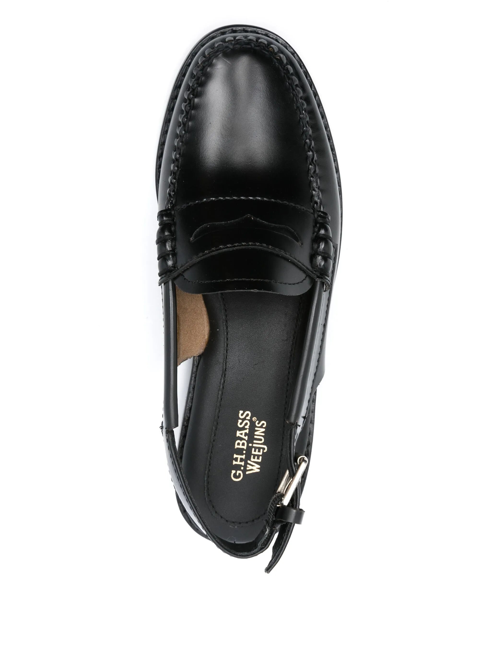 Weejuns Slingback Penny loafers in black leather