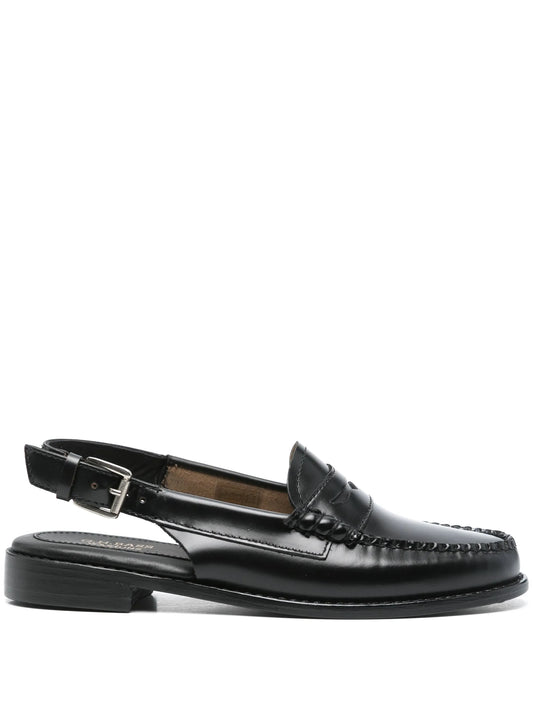 Weejuns Slingback Penny loafers in black leather