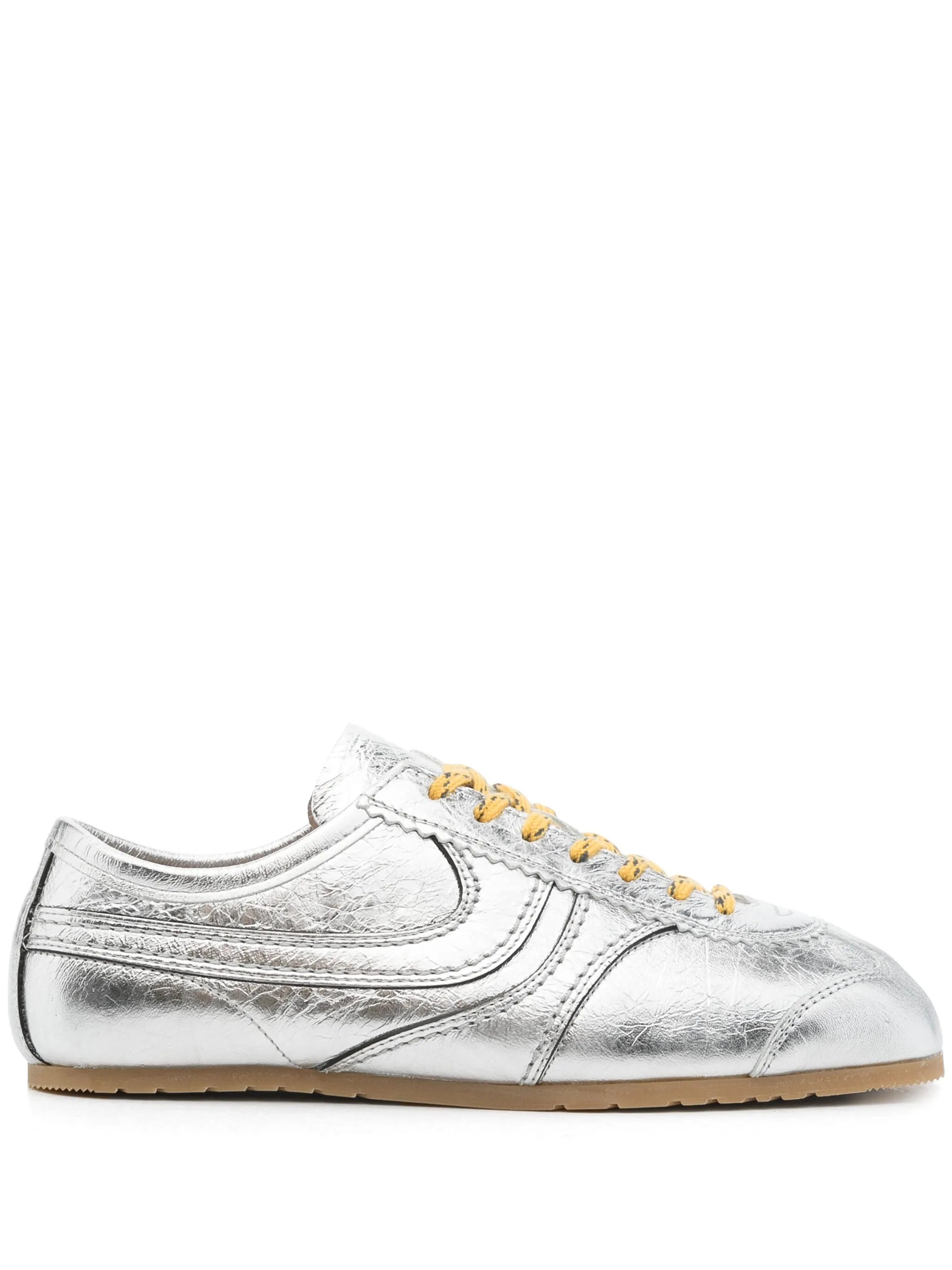 metallic-finish sneakers