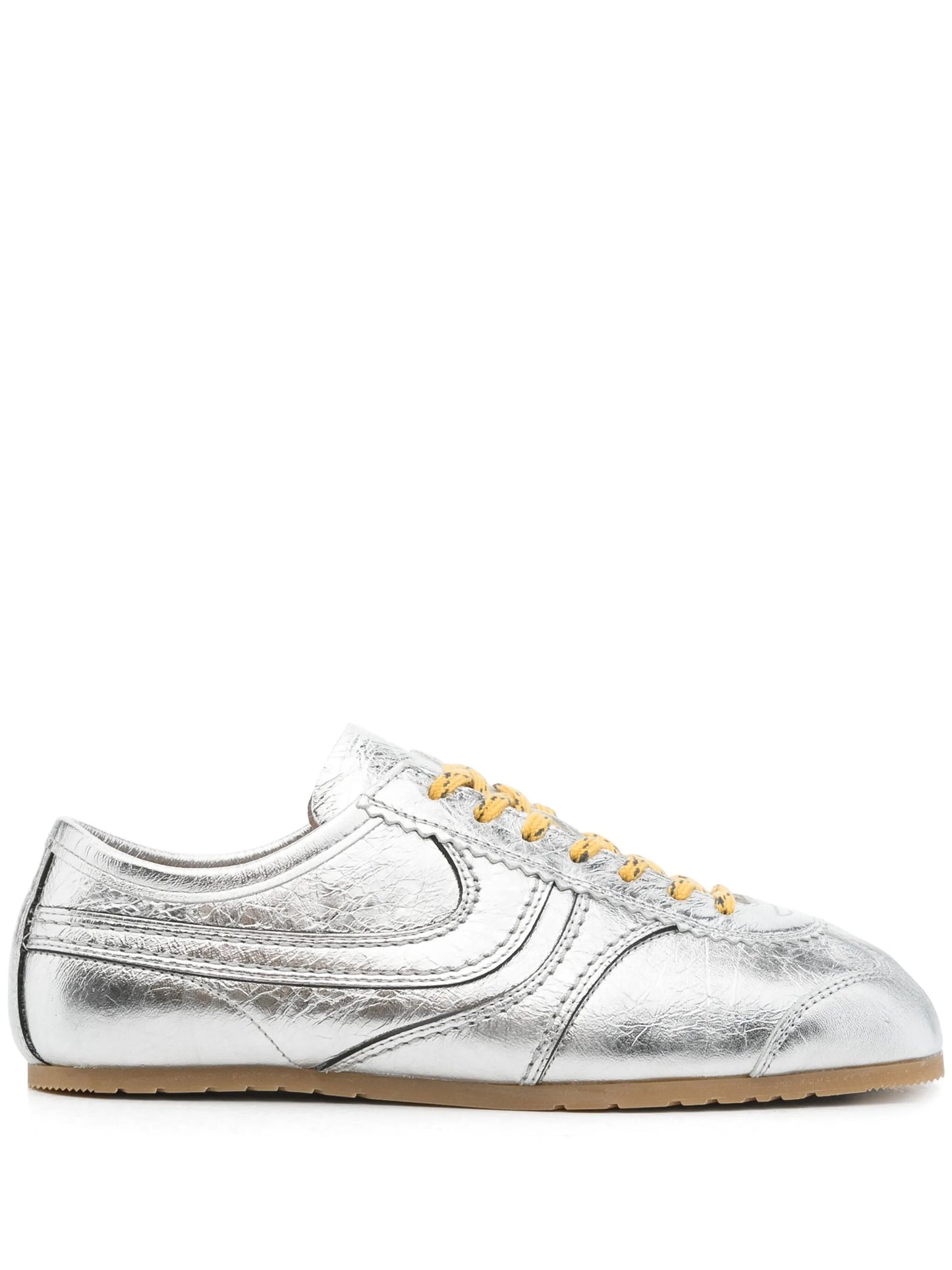 metallic-finish sneakers