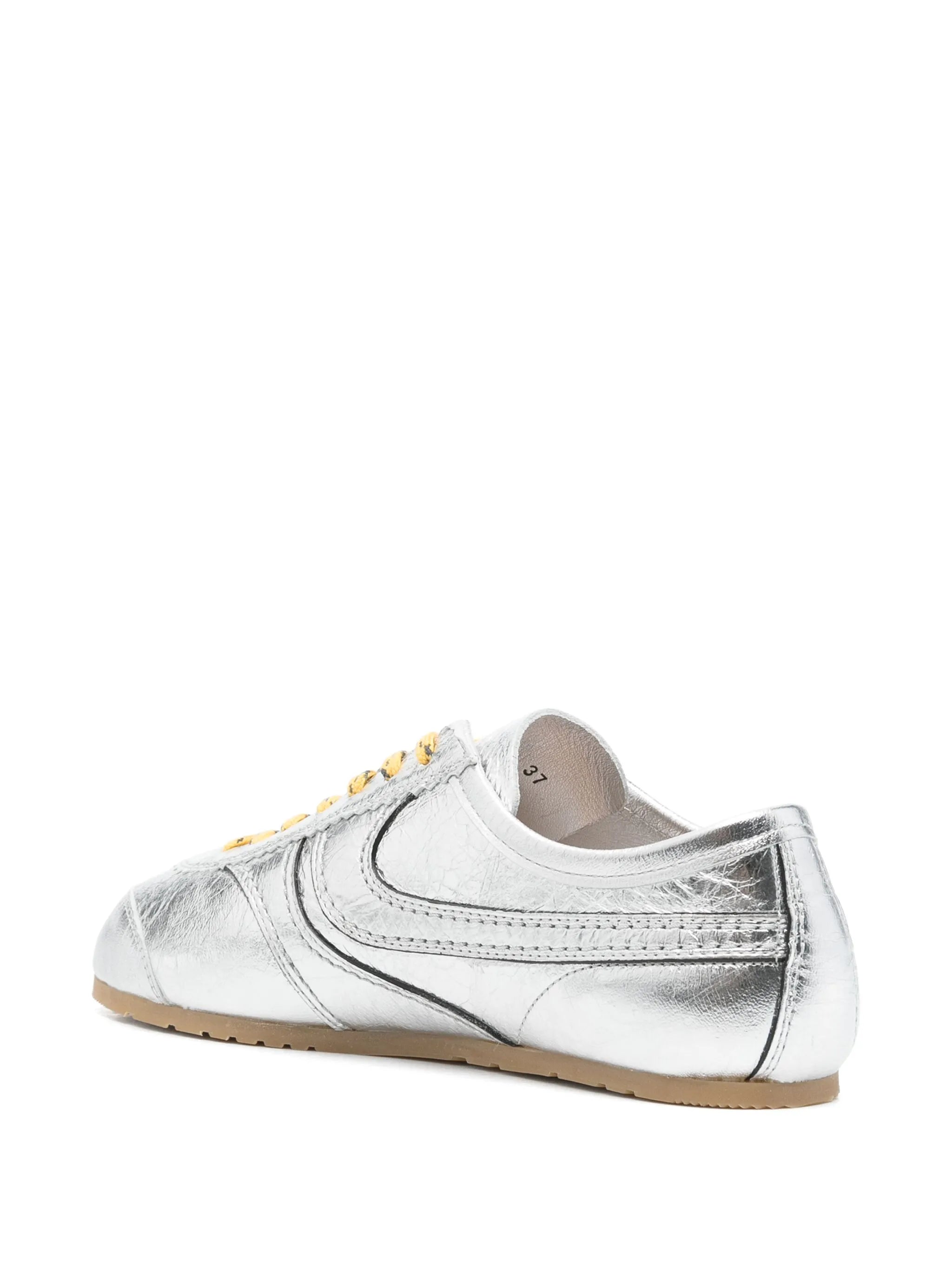 metallic-finish sneakers