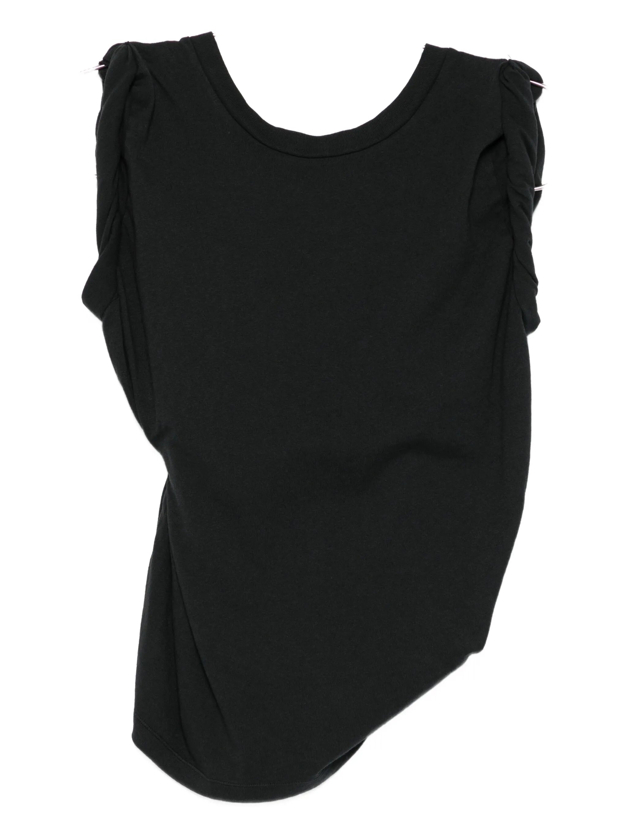 twisted boat-neck top