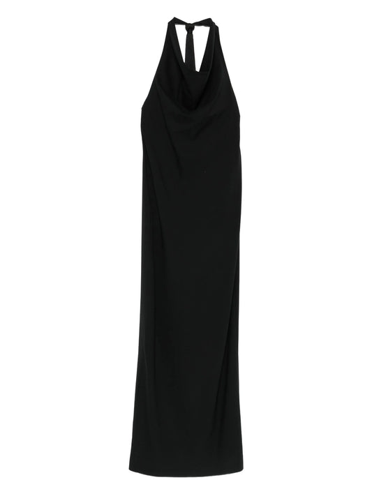 cowl-neck midi dress