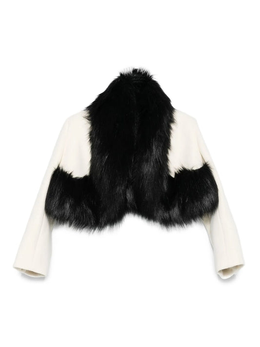 faux-fur-trimmed jacket