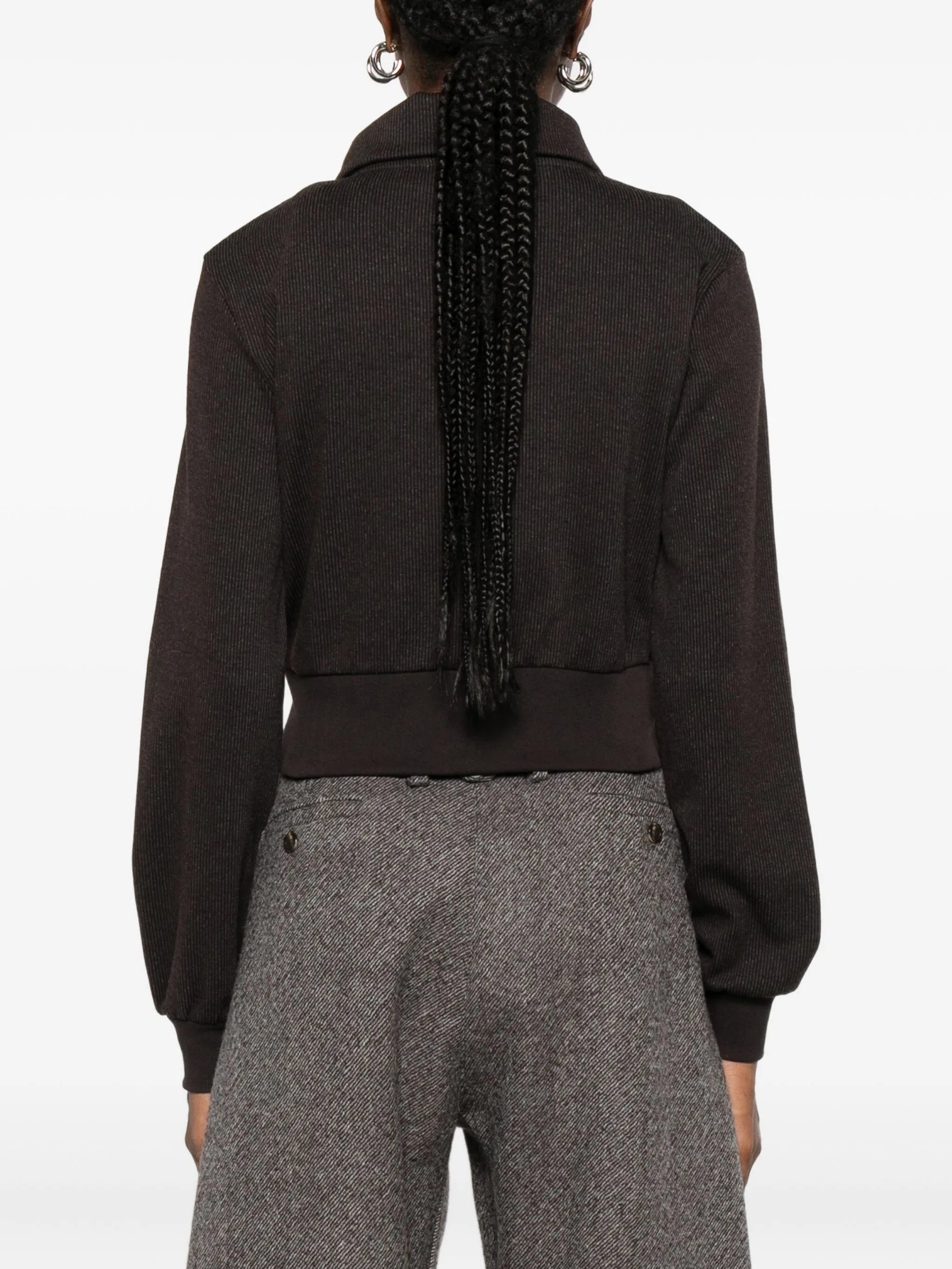 zip-up cardigan