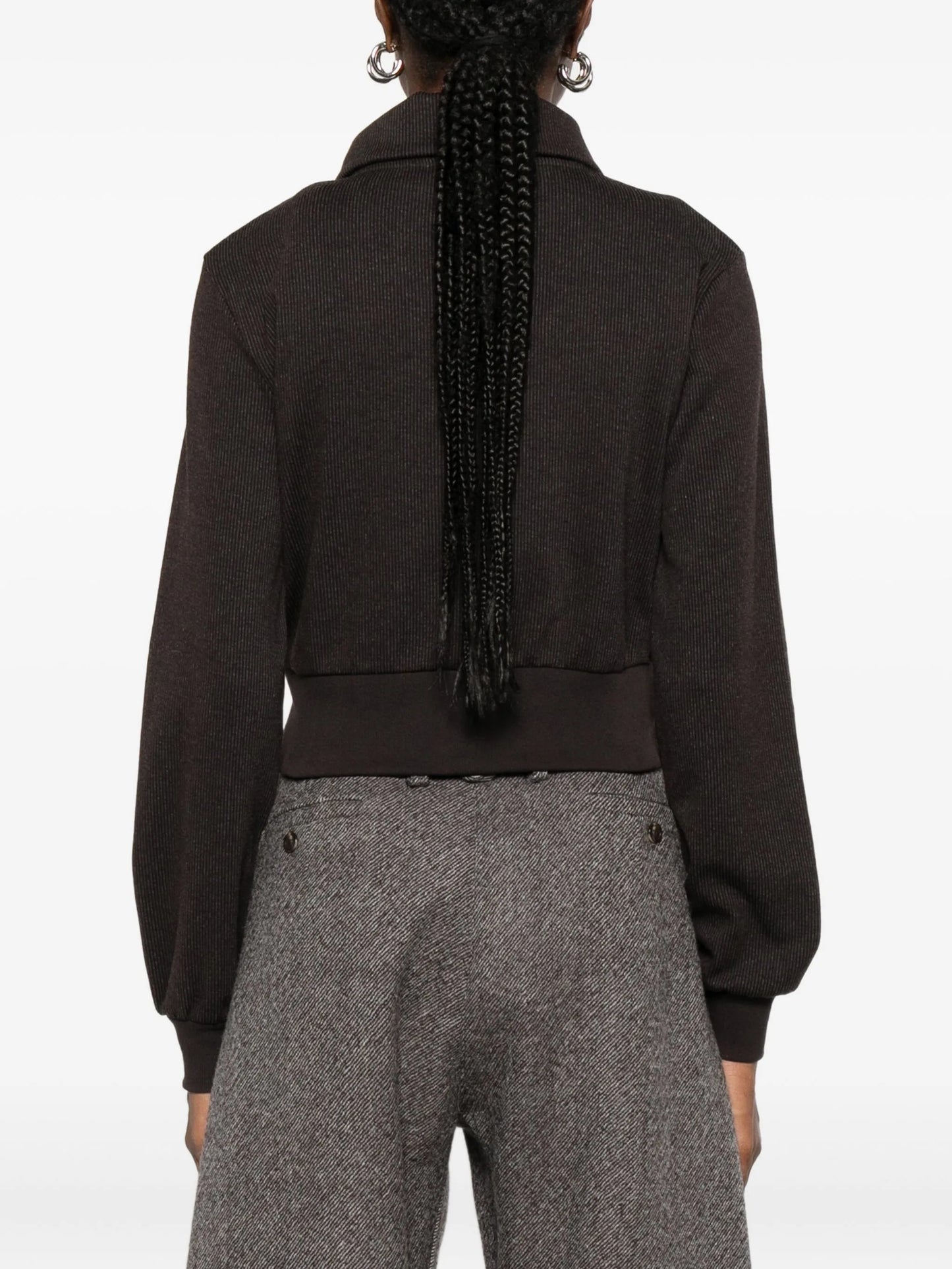 zip-up cardigan
