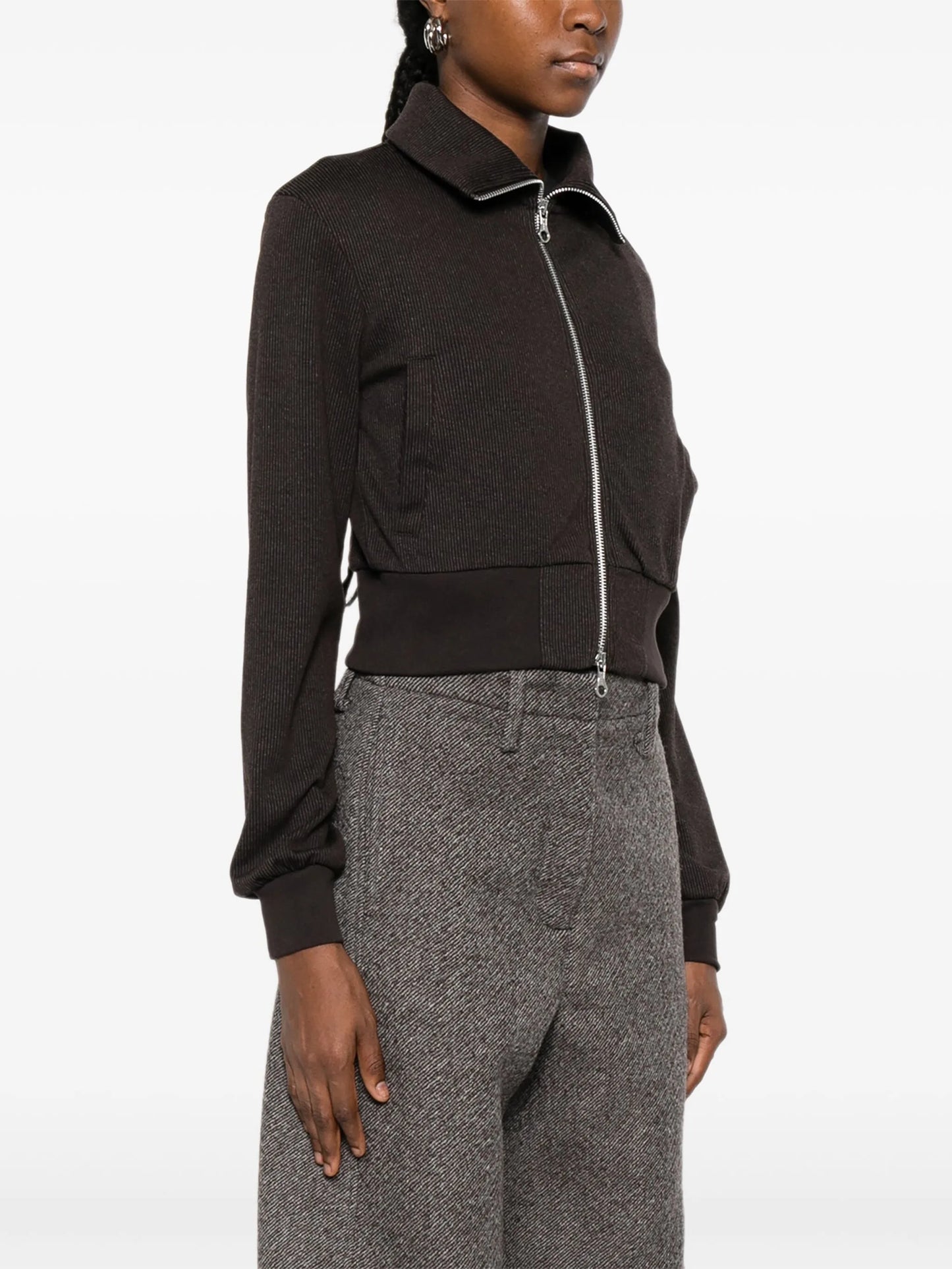 zip-up cardigan