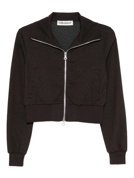 zip-up cardigan