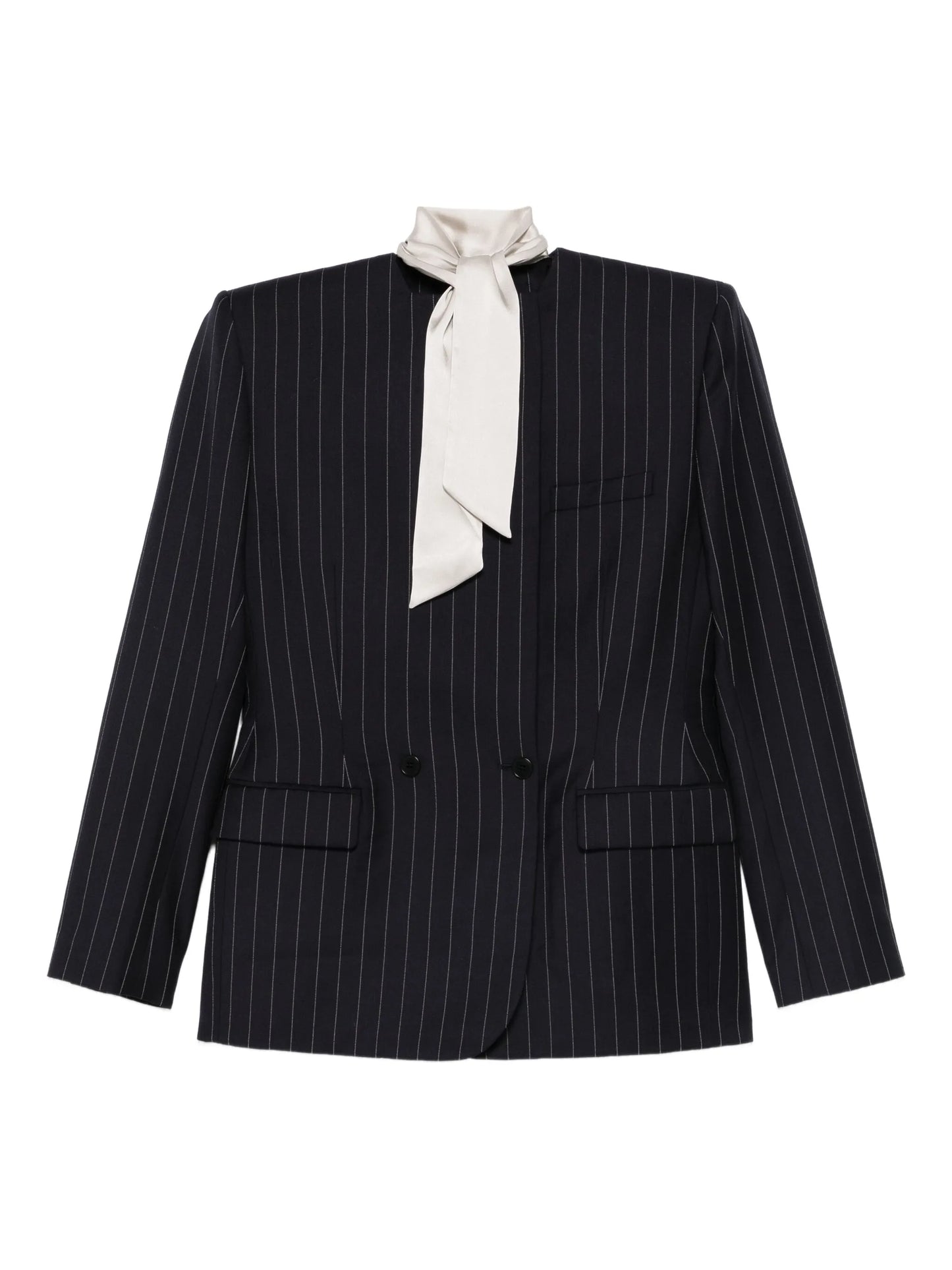 pinstriped blazer