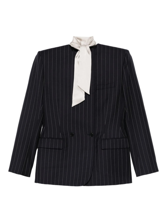 pinstriped blazer
