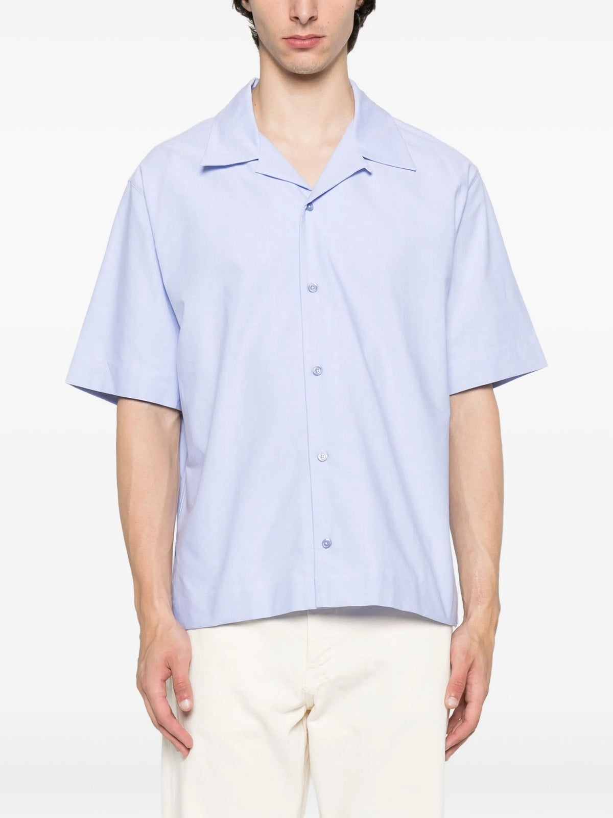shirt in cotton oxford with Paris embroidery