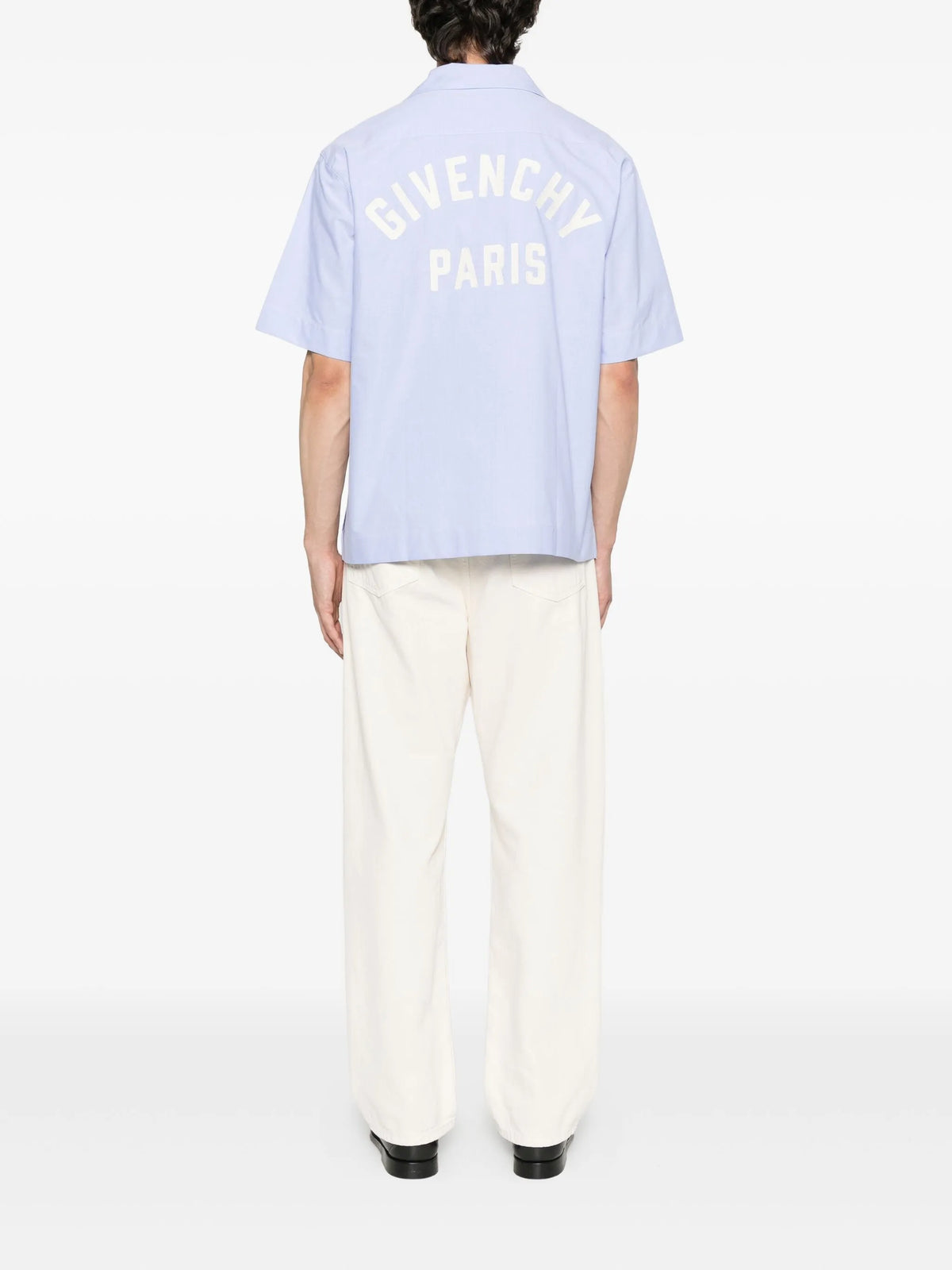 shirt in cotton oxford with Paris embroidery