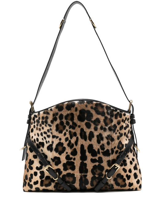 medium Voyou leopard-print shoulder bag