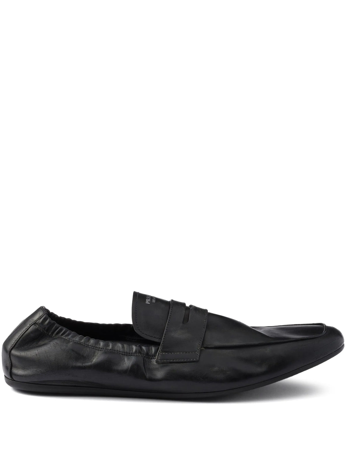 Shuffle antiqued-leather loafers