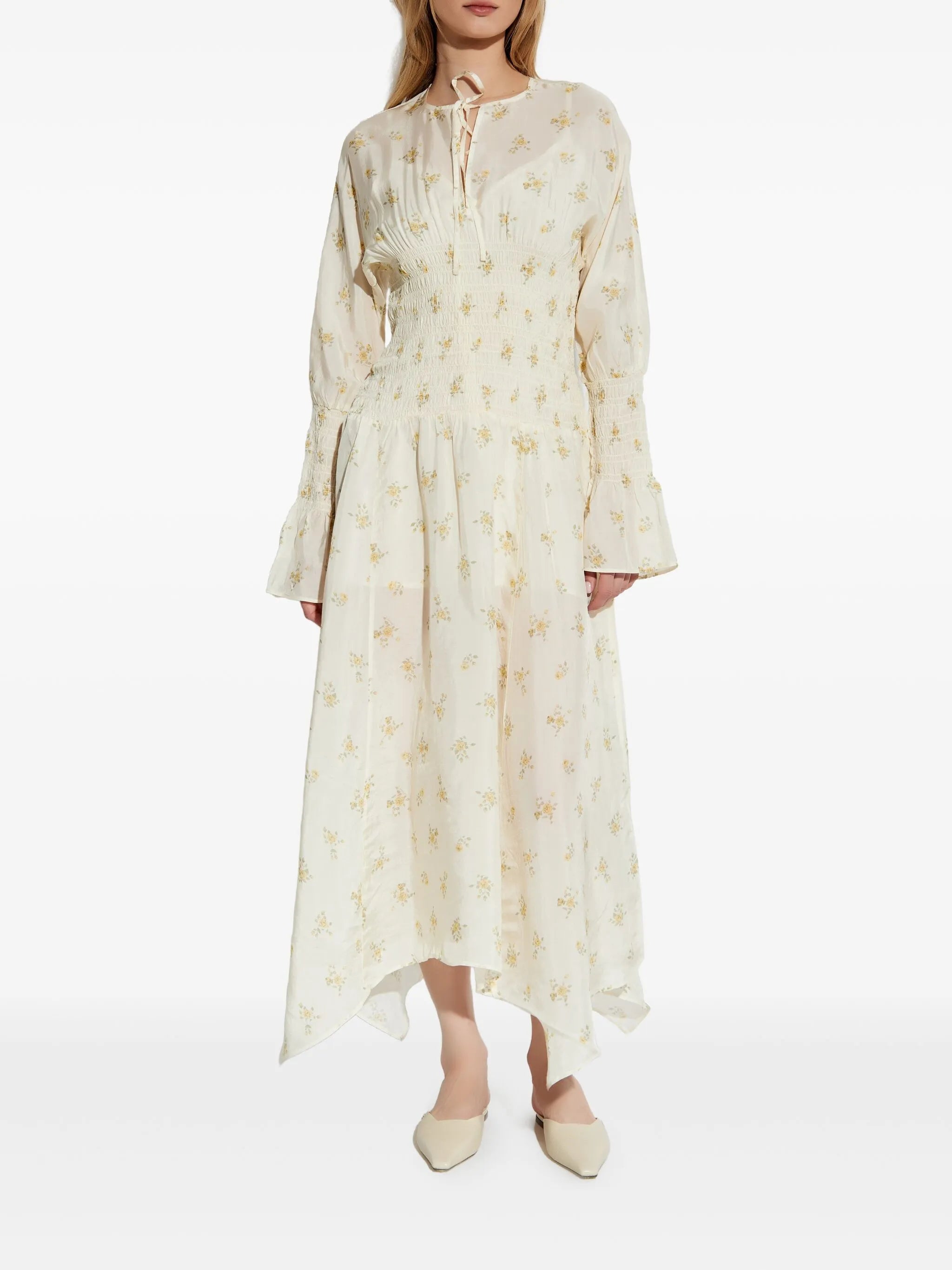 floral-print maxi dress