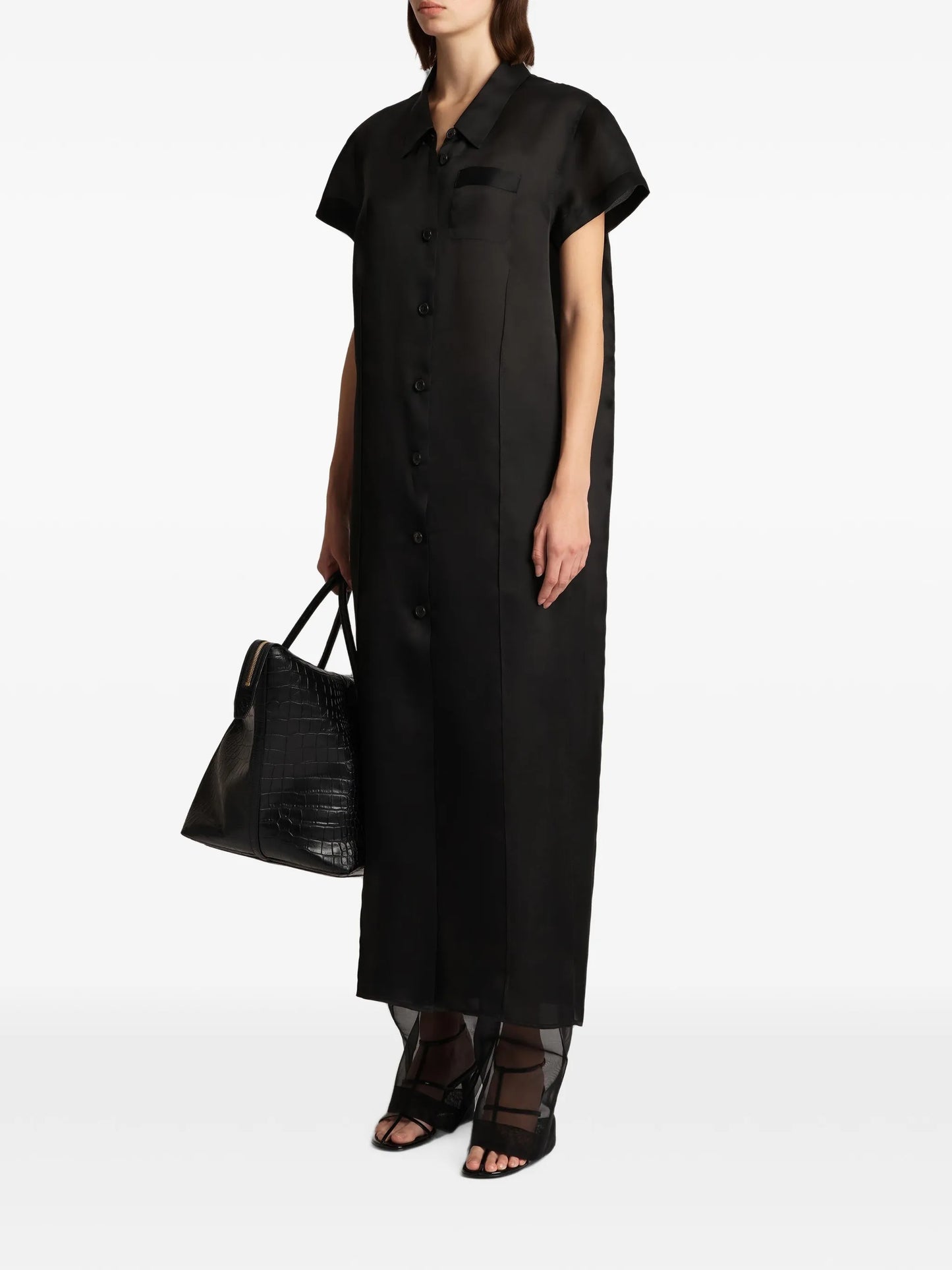 Effy button-up short-sleeve dress