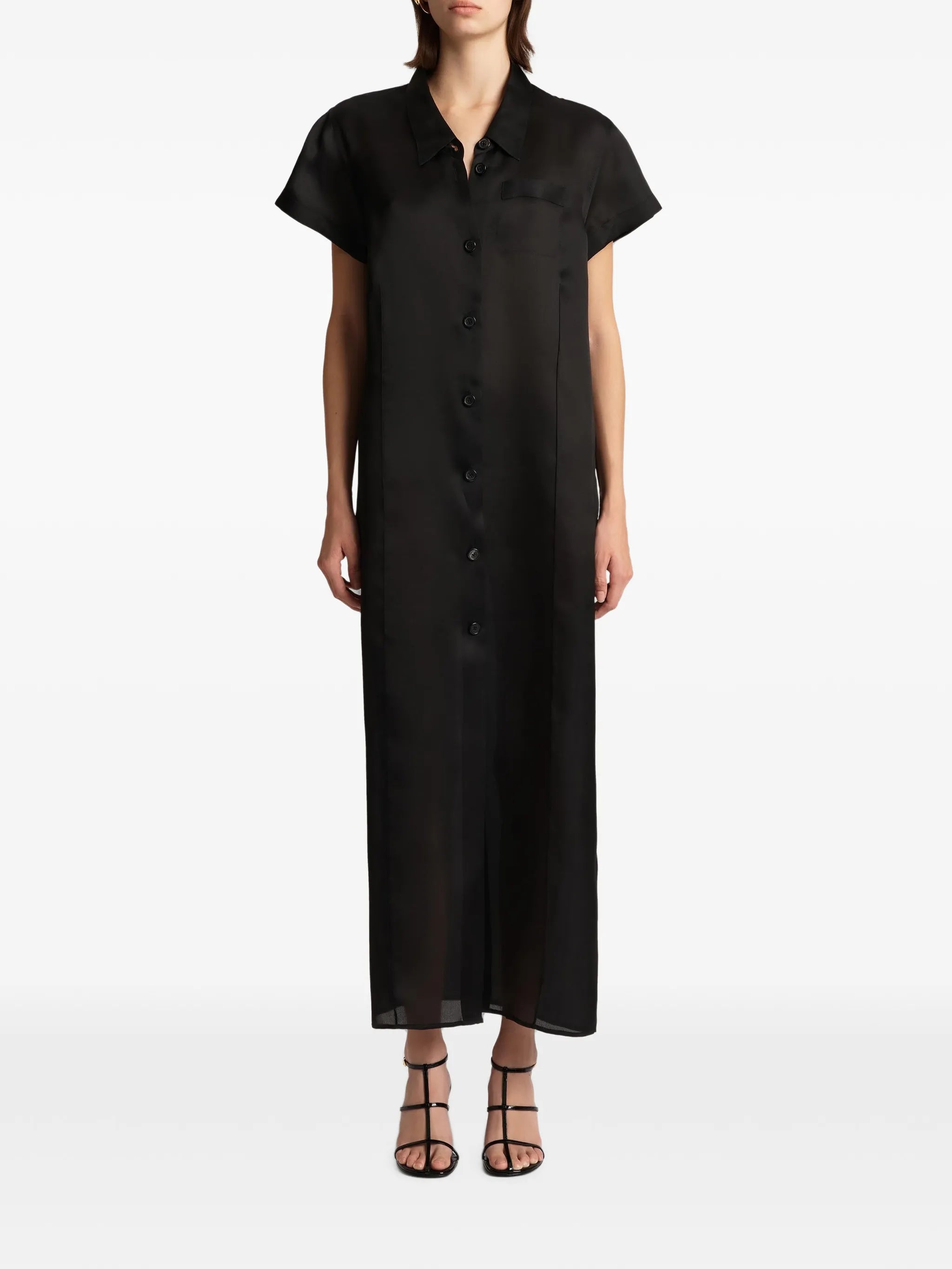 Effy button-up short-sleeve dress