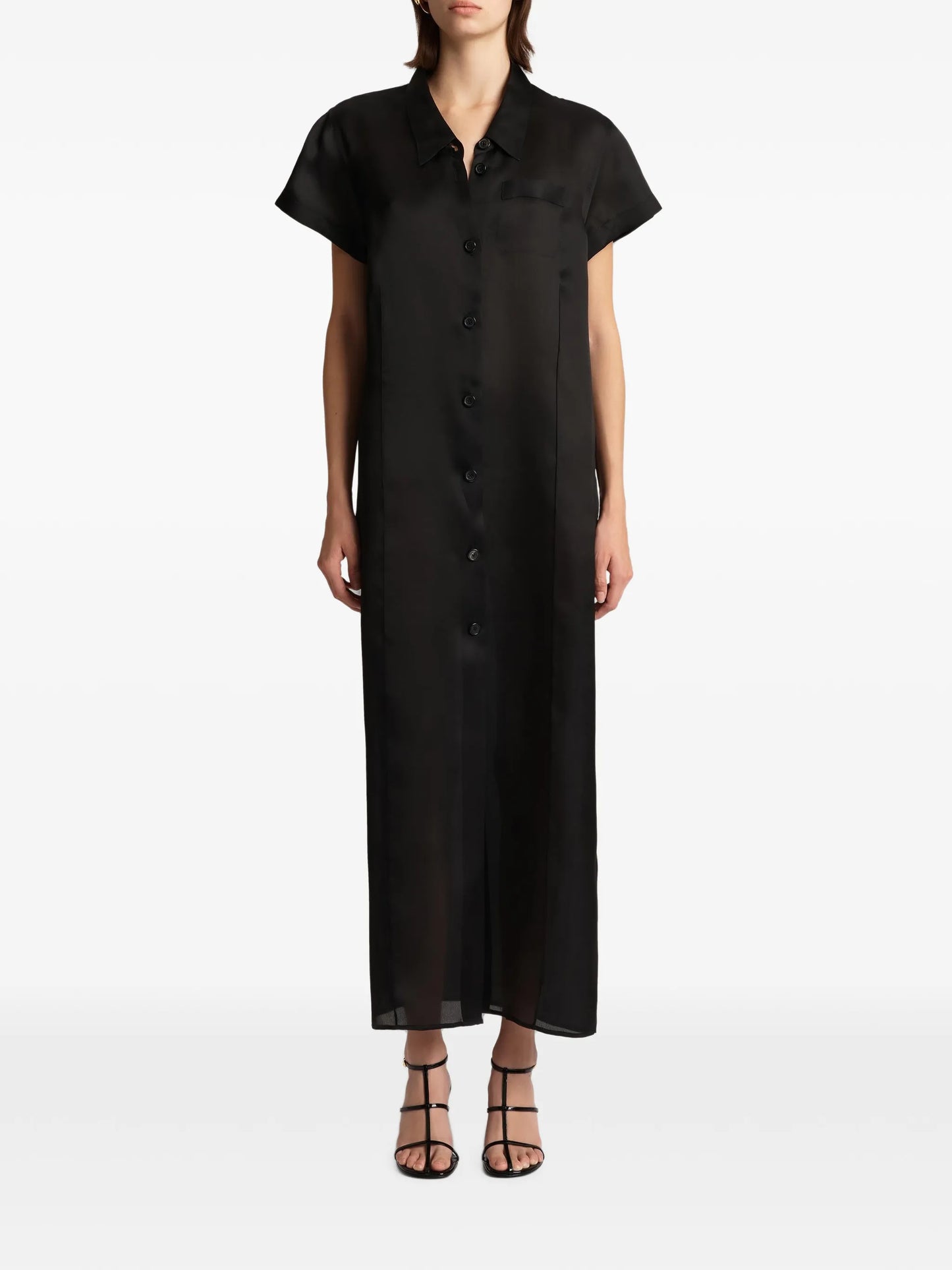 Effy button-up short-sleeve dress