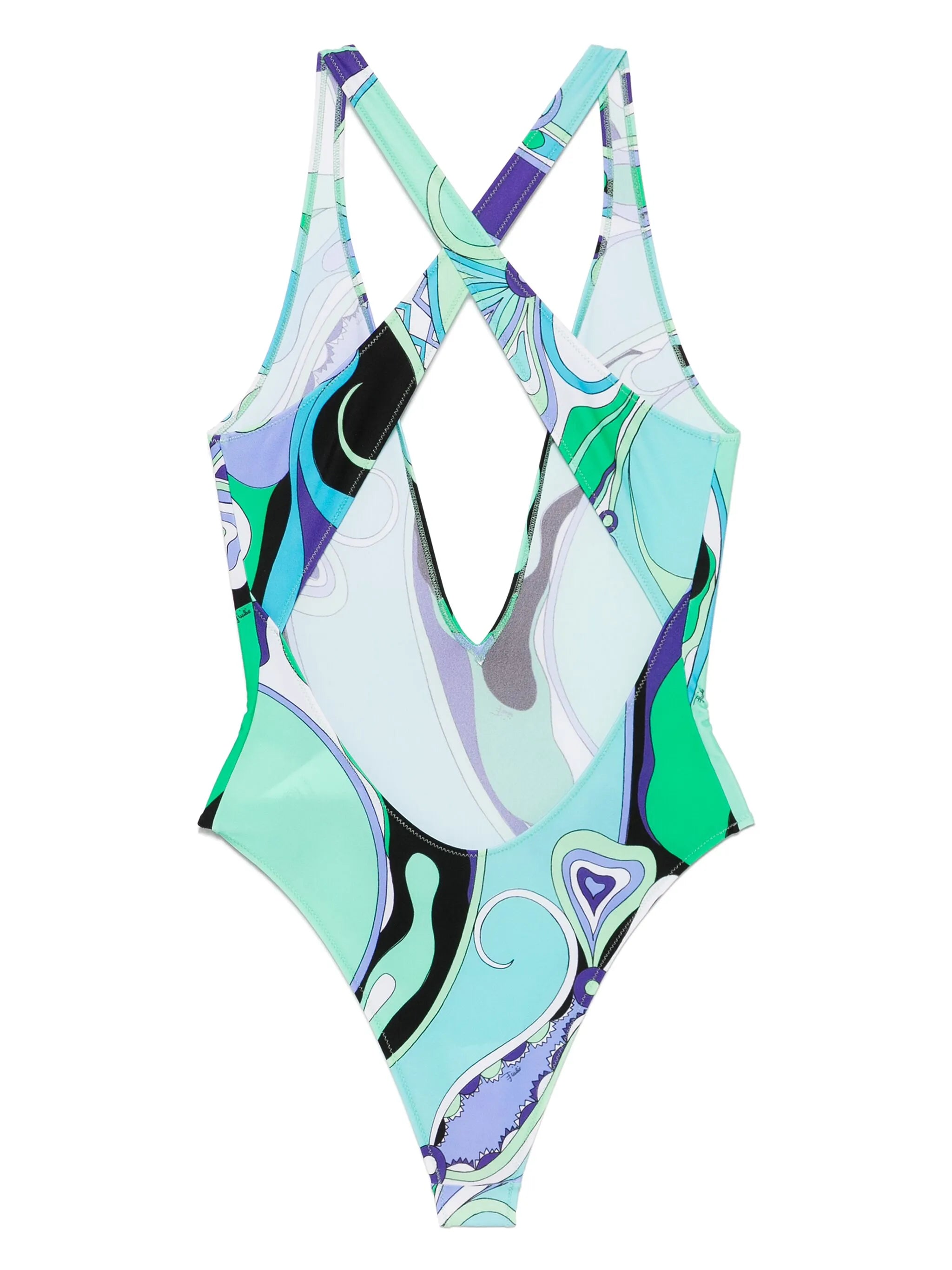 graphic-print swimsuit