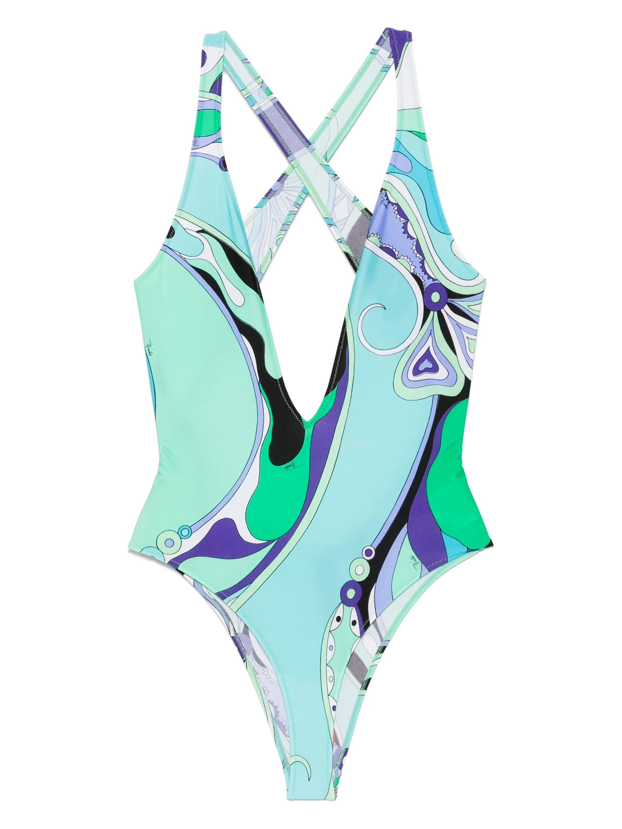 graphic-print swimsuit