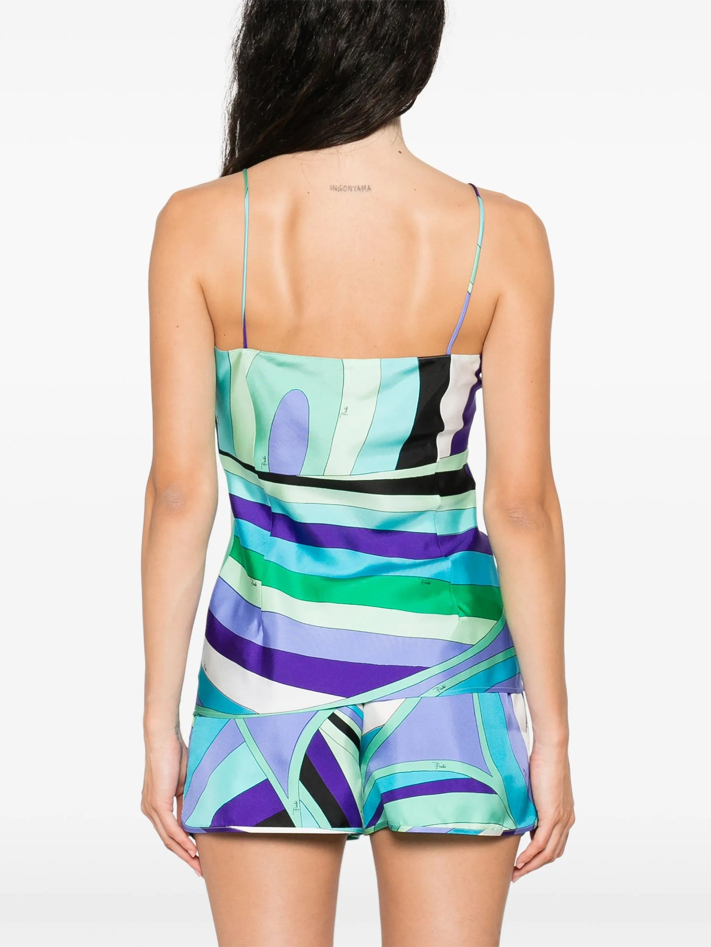 Iride-print tank top
