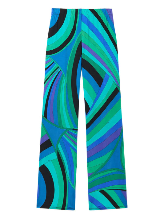 Iride-print trousers
