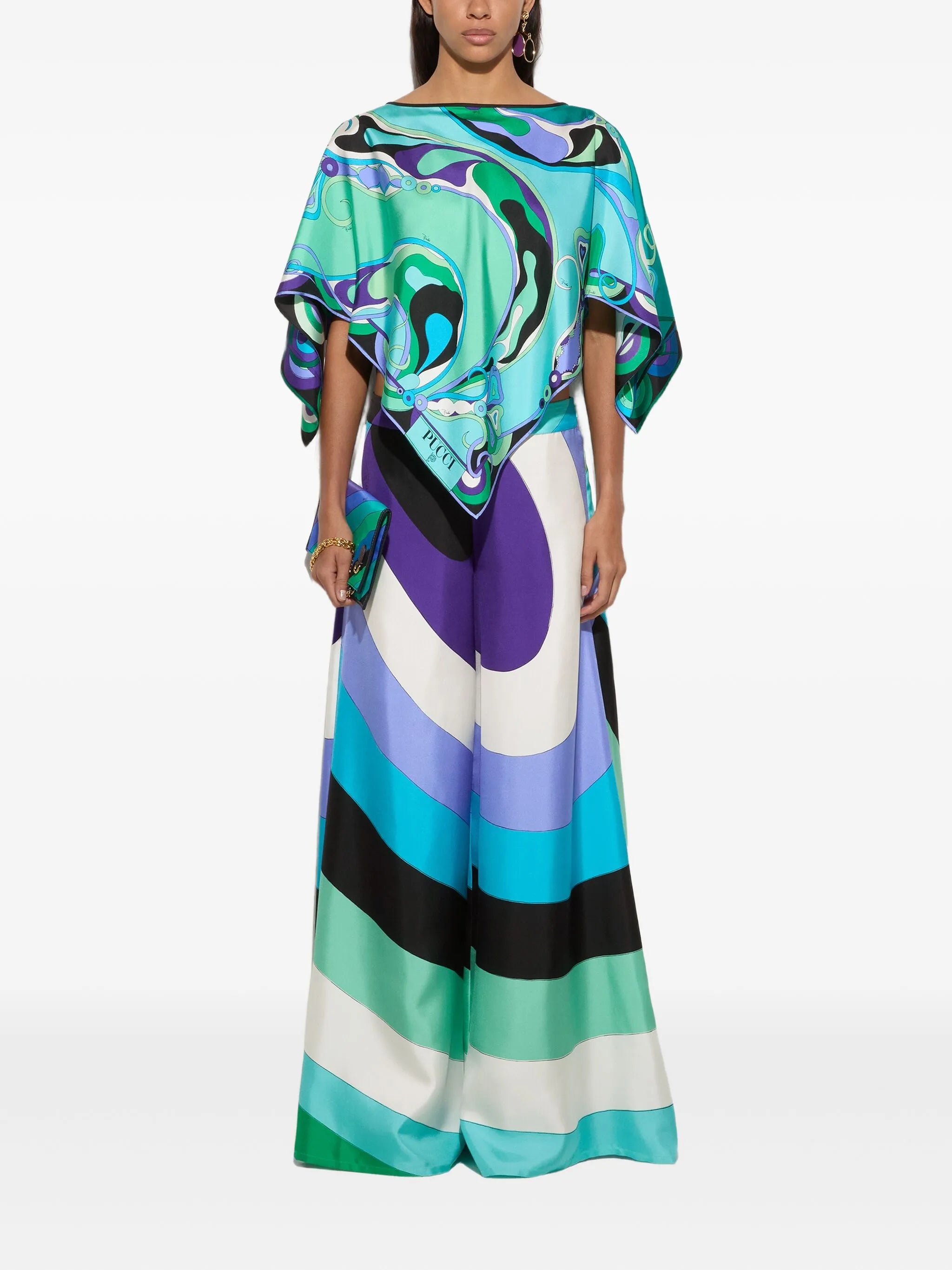 Orchidee-print blouse
