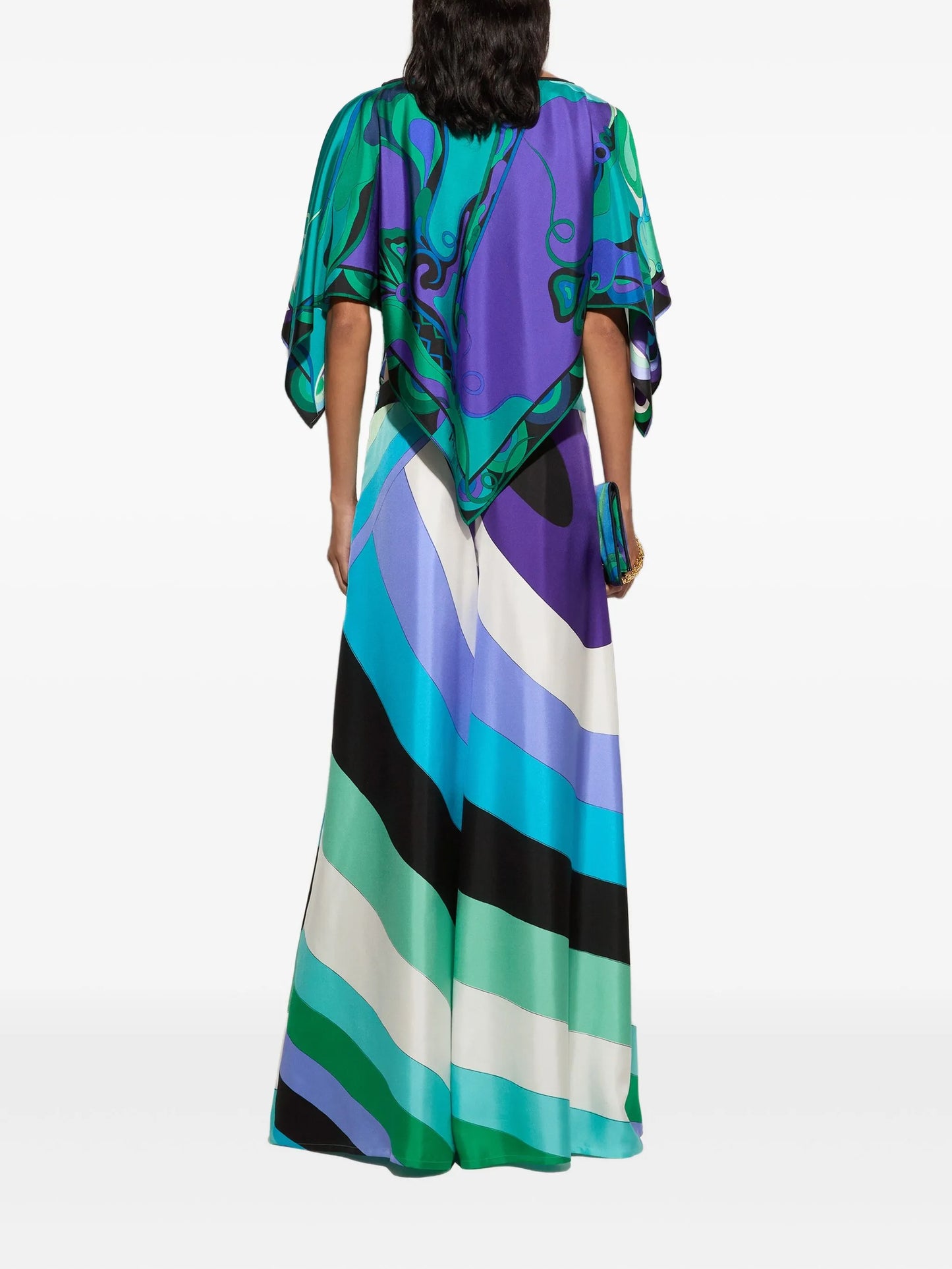 Orchidee-print blouse