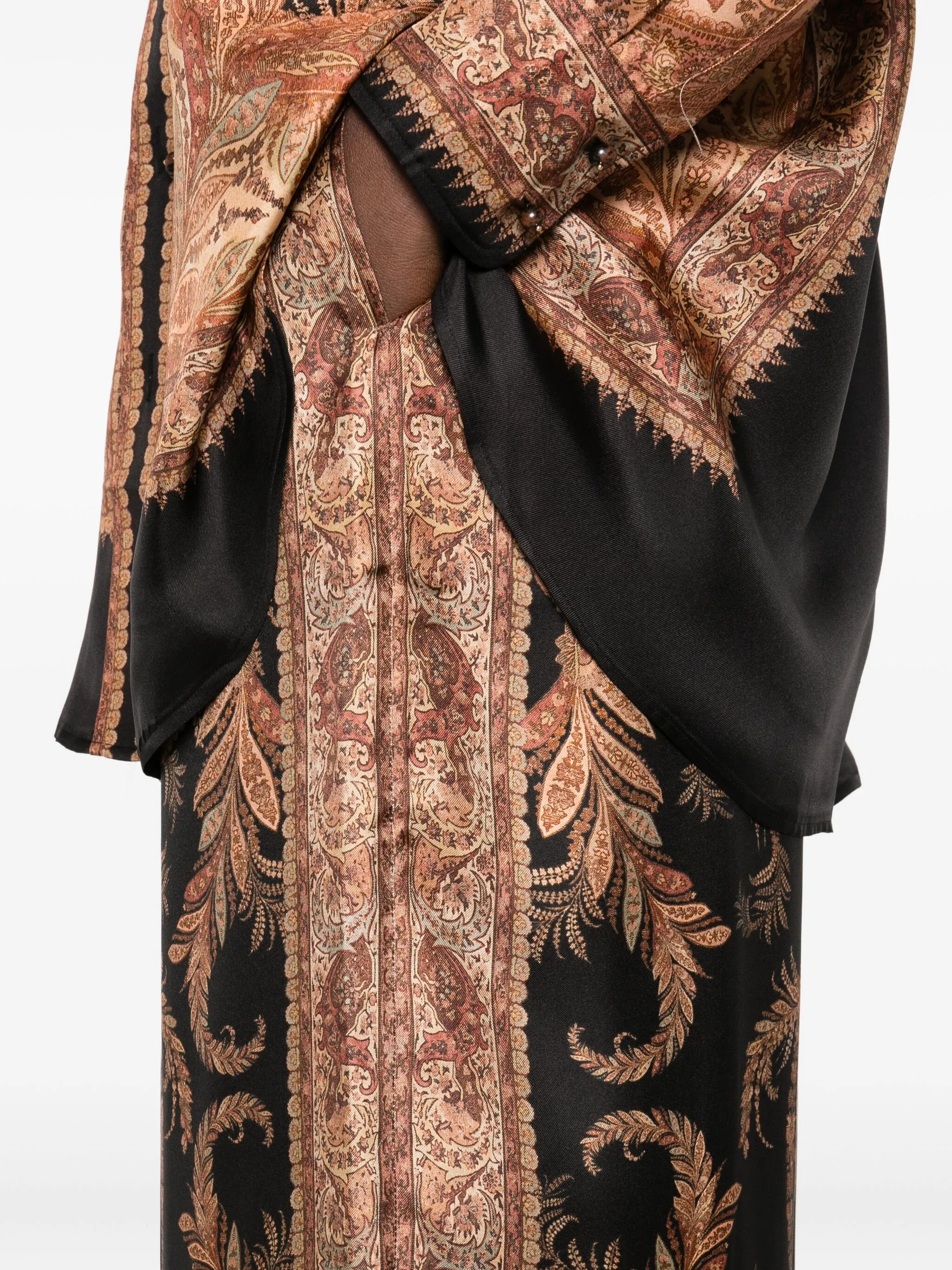 paisley-print drawstring trousers